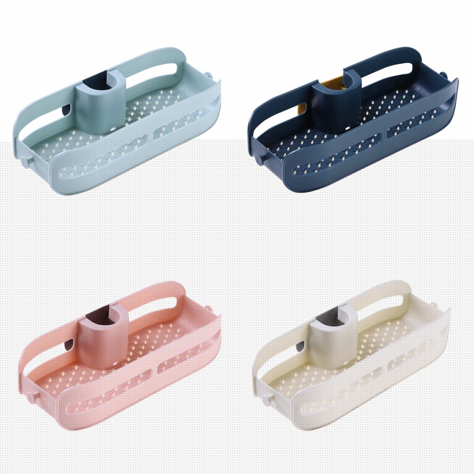 Stainless Steel Sponge Holder for Kitchen Sink - Drain Rack & Soap Dish Organizer - Bathroom & Kitchen Storage Accessories - Perfect for Sponges, Towels, and Soap by Faucet or Sink