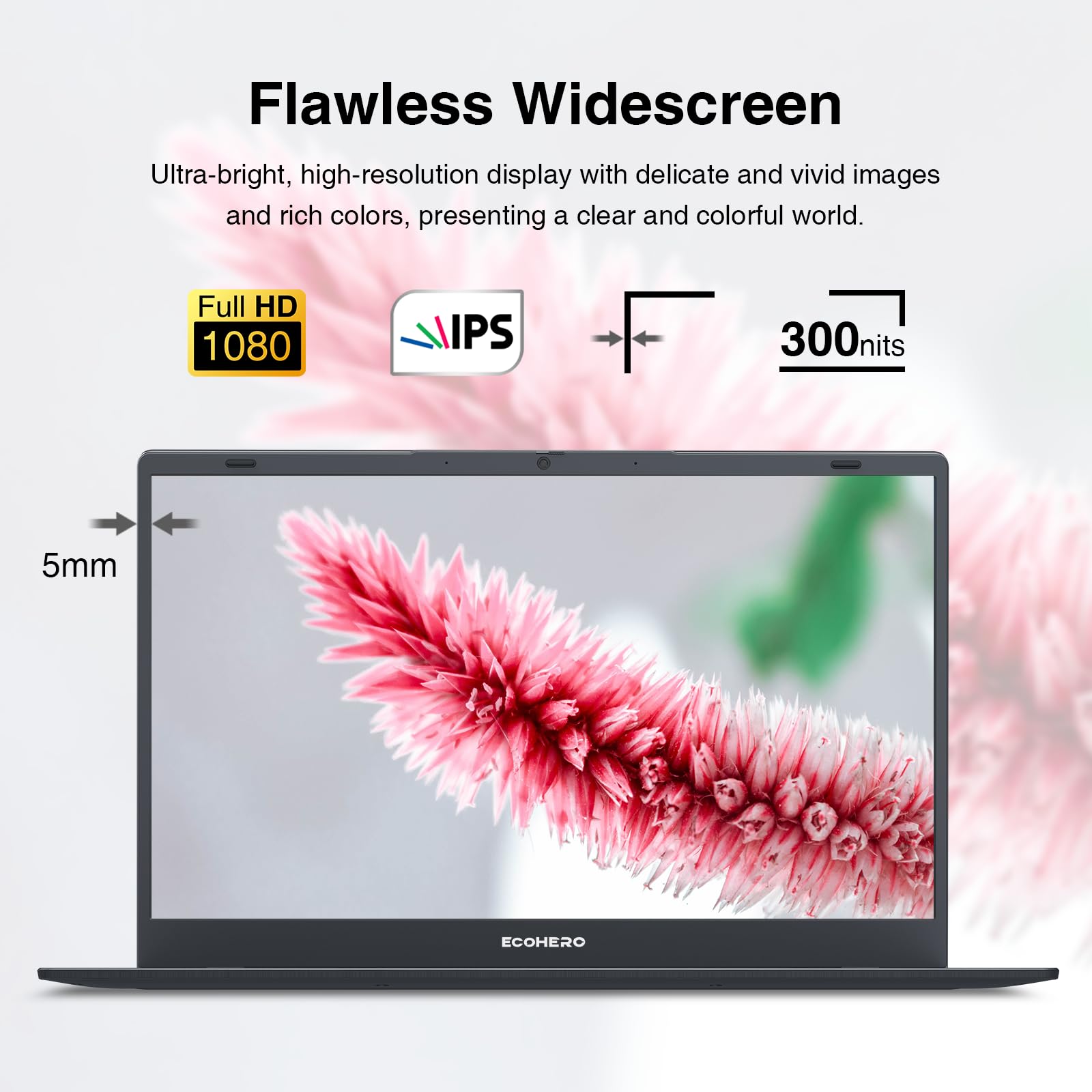 14 Inch FHD Laptop Computer - 8GB DDR4 RAM, 256GB SSD, Intel Celeron J4005 Processor, Windows 11, Thin & Light Notebook with 2.4G/5G WiFi & Bluetooth 5.1 - Perfect for Work, Study & Travel