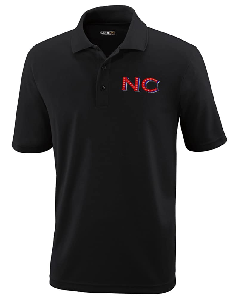 Custom Performance Golf Polo Shirts - Moisture-Wicking Polyester with North Carolina Flag & Stars Design - Perfect for Golf Tournaments, Country Club Events & Casual Summer Wear
