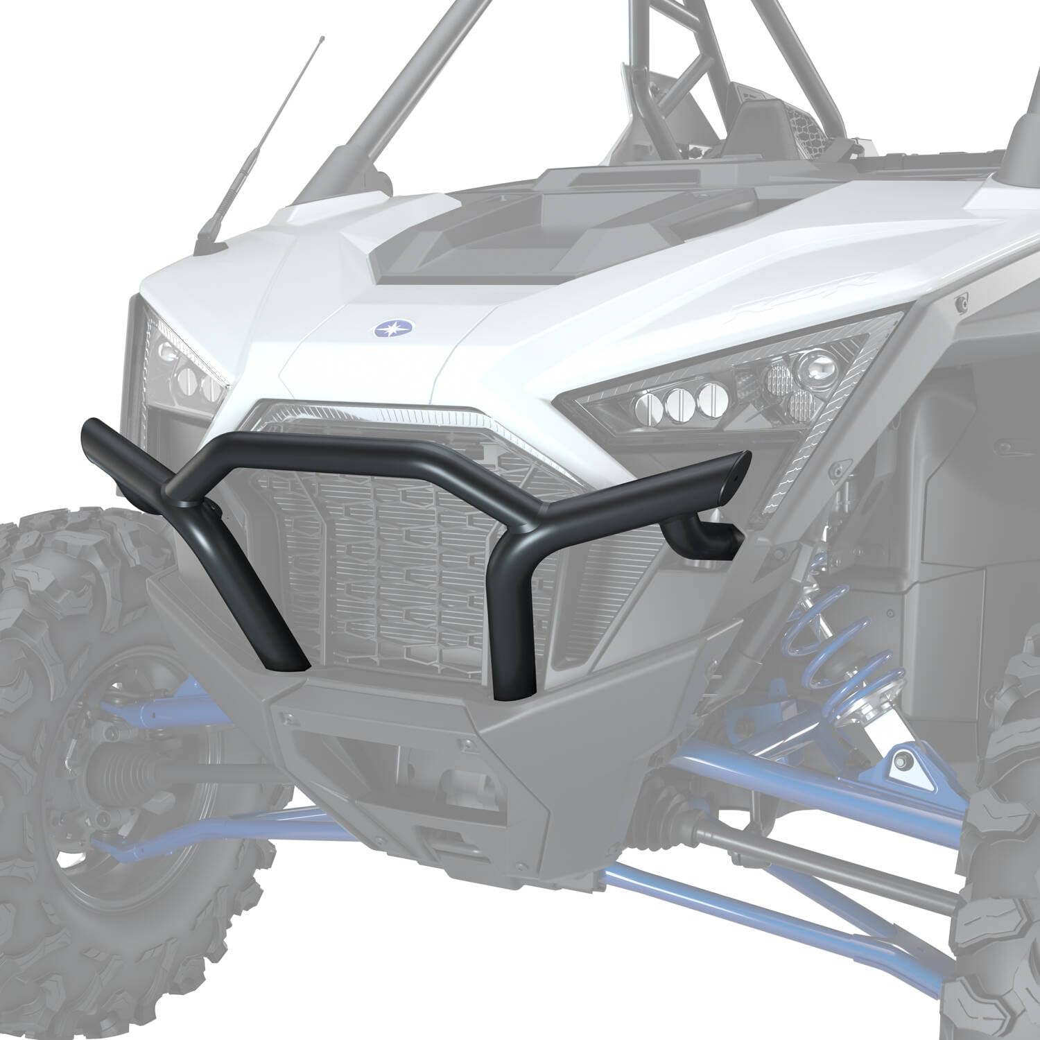 Polaris Off-Road Front Low Profile Bumper for RZR, Ranger & General - Heavy Duty Steel Protection for Trail Riding & Mudding Adventures
