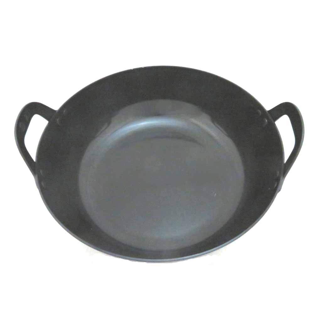 Endoshoji AAG09039 Professional Thick Plate Iron Frying Pan - 15.4 Inch (39cm) Japanese Made Skillet for High Heat Cooking, Steak, Stir Fry & Home Kitchen Use