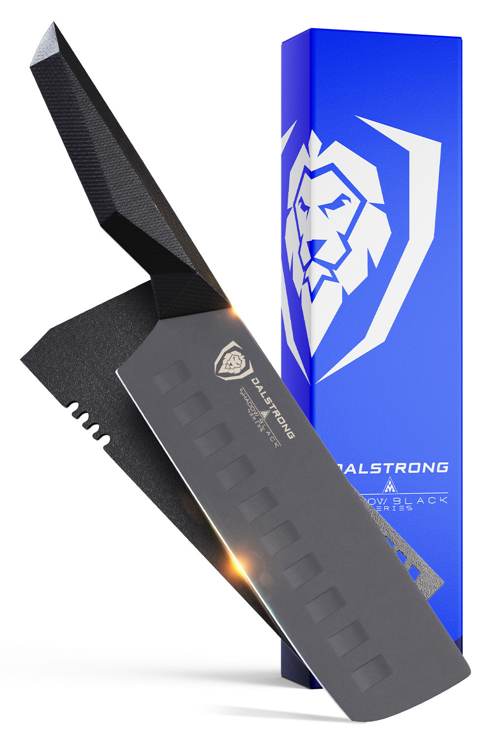 Premium Nakiri Vegetable Knife 7 Inch - Shadow Black Series Japanese Kitchen Knife - NSF Certified Professional Chef Knives - Dalstrong - Perfect for Chopping Vegetables, Slicing Herbs & Meal Prep