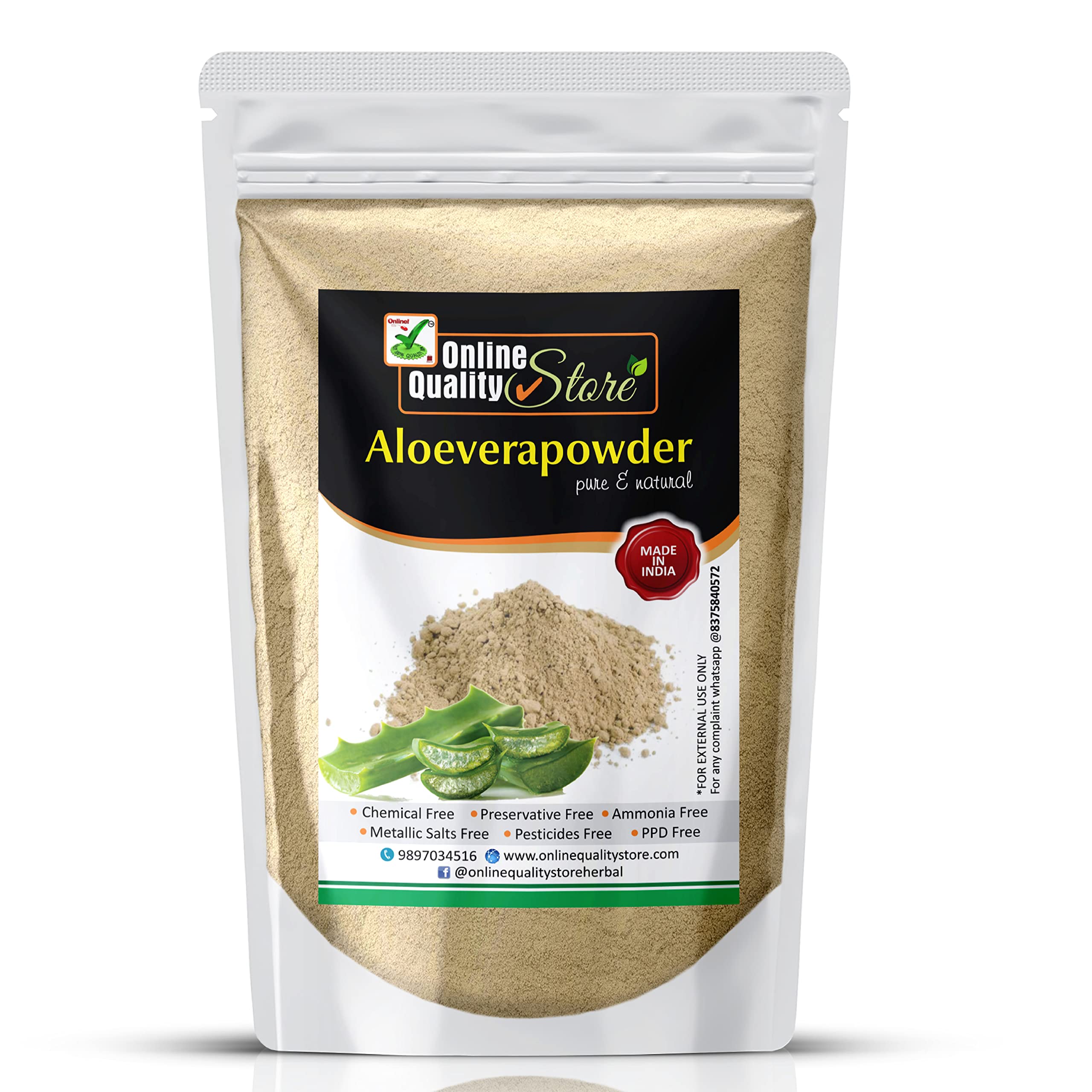 Organic Aloe Vera Powder 250g - Pure & Natural for Smoothies, Skincare & Detox - Premium Quality Online Store