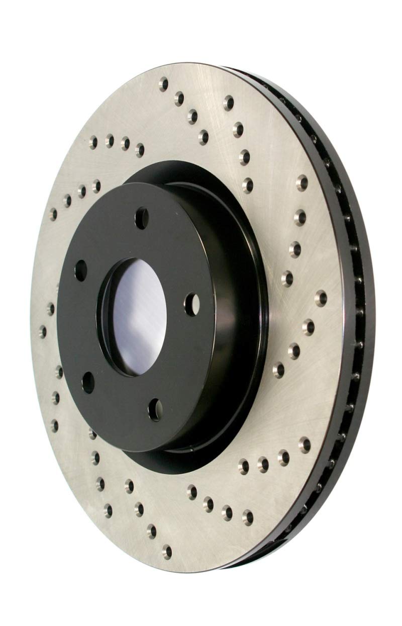 StopTech 128.65077R Sport Cross Drilled Brake Rotor - Front Right for High-Performance Cars | Enhanced Cooling & Durability for Racing & Street Use