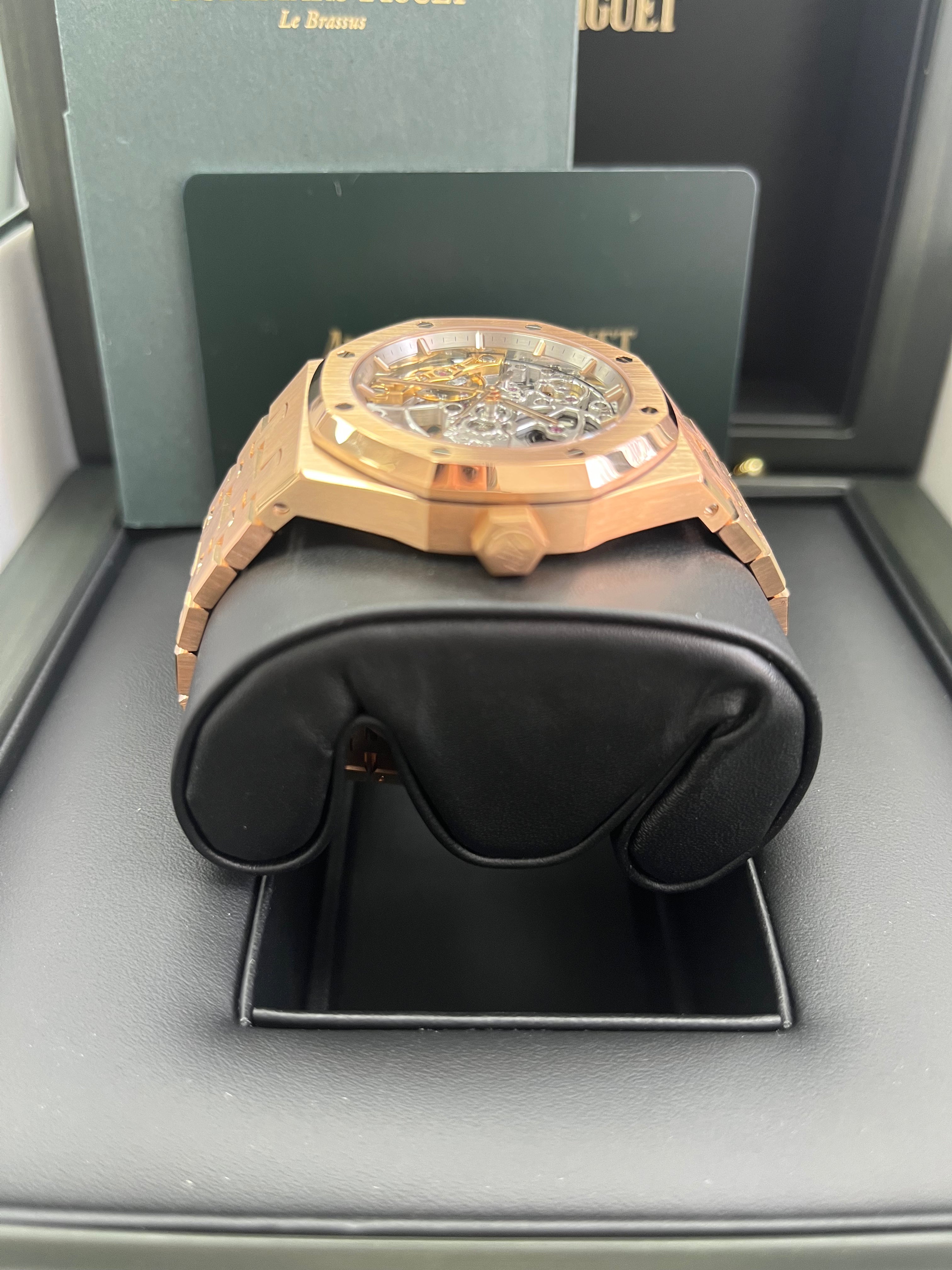 Audemars Piguet Royal Oak 37mm Skeleton Rose Gold Watch - Double Balance Wheel Openworked Design - Pre-Owned Luxury Timepiece (Ref# 15467OR.OO.1256OR.01) - Perfect for High-End Collectors & Formal Occasions