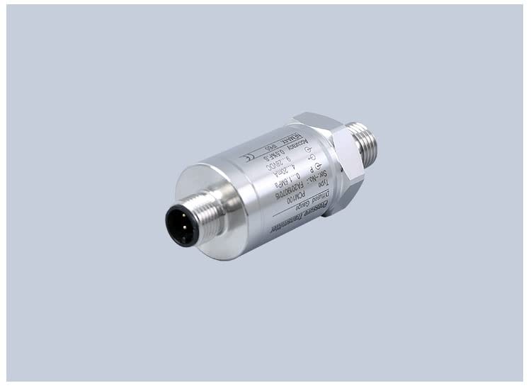 PCM100 M12 Industrial Pressure Transmitter - IP67 Waterproof, 4-20mA Output, 300psi Range with Aviation Plug for Hydraulic Systems & Factory Automation