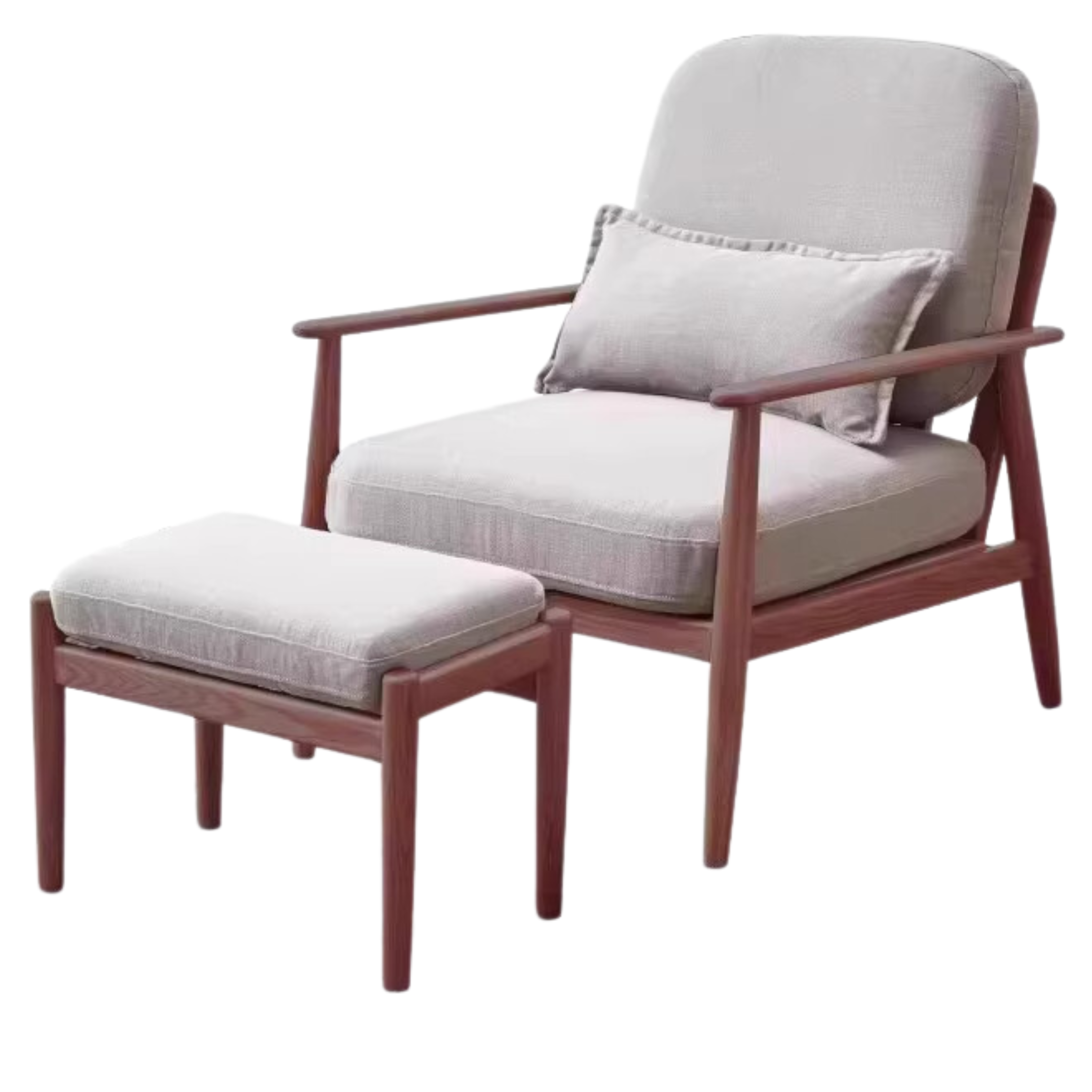 27.9х33.4х 33 inch / 71х85х84.5сm / linen gray / Sofa chair + footstool