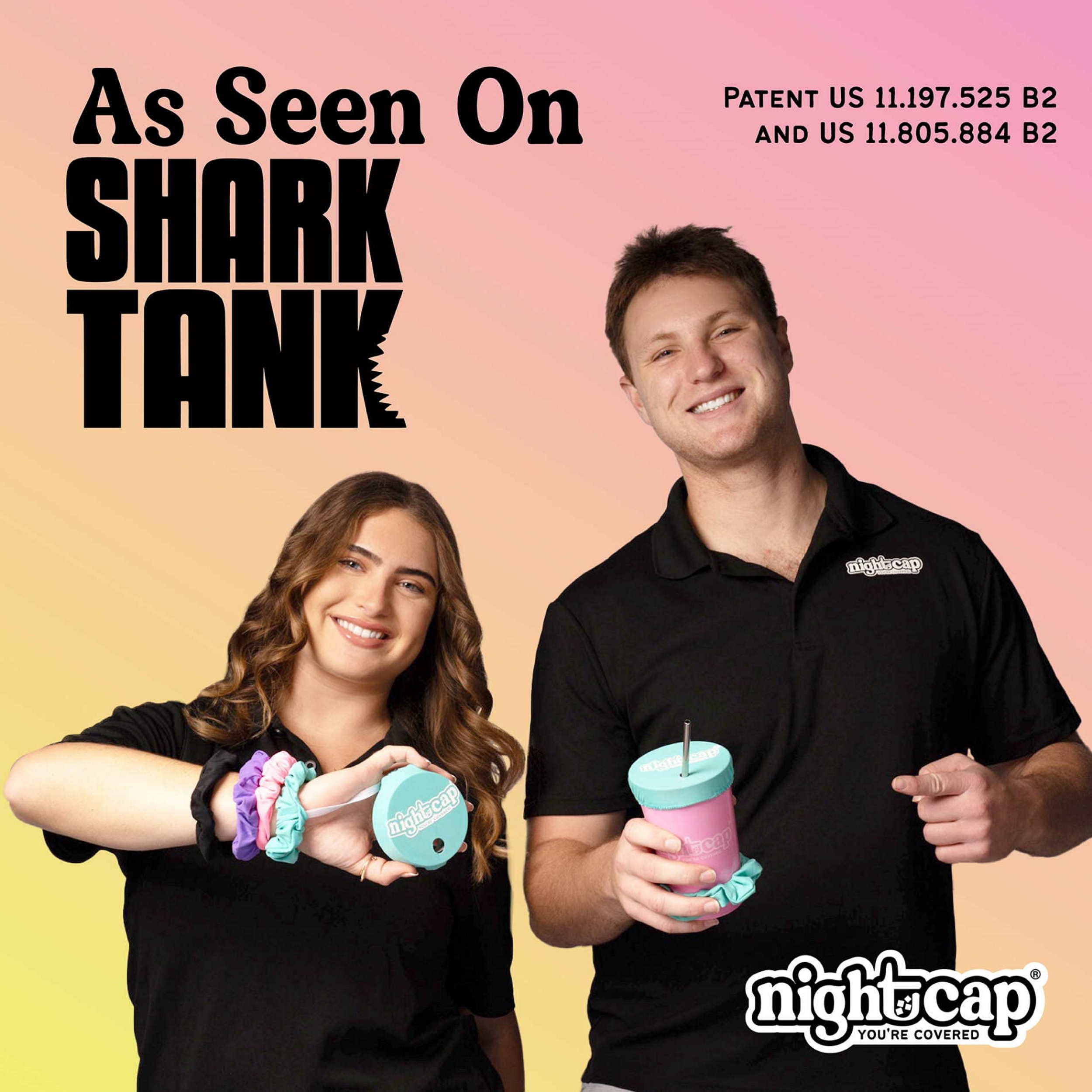 Nightcap Drink Cover Scrunchie 4 Pack – Reusable Hair Tie & Wristband for Drink Safety, As Seen on Shark Tank & TikTok – Pink – Sanitary Pocket Design – Perfect for Bars, Parties, Travel & Outdoor Events
