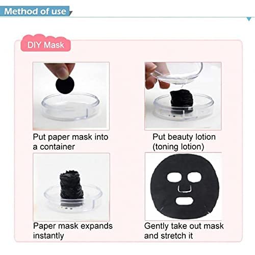 **SUNBEET Bamboo Charcoal Facial Mask - Compressed Sheet Mask for Deep Cleansing & Pore Minimizing - Black Charcoal Paper Face Mask for Men & Women (24 Pack) - Perfect for Spa Nights & Skincare Routines**