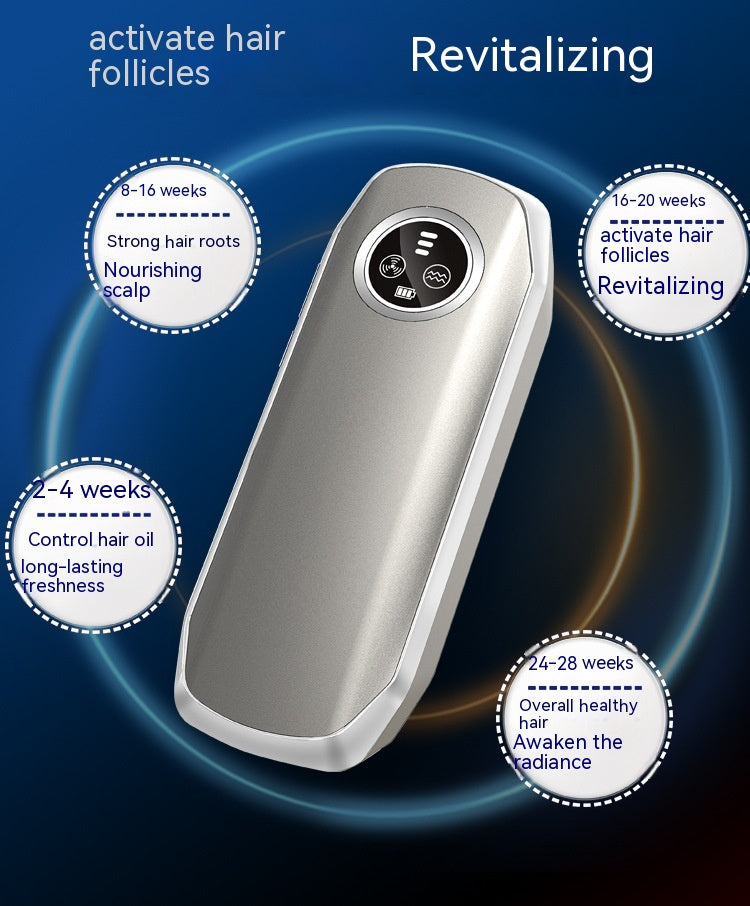 Laser Hair Growth Comb - Infrared EMS Scalp Massager for Hair Regrowth & Thinning Hair - Portable Vibrating Hair Growth Stimulator for Home Use & Travel