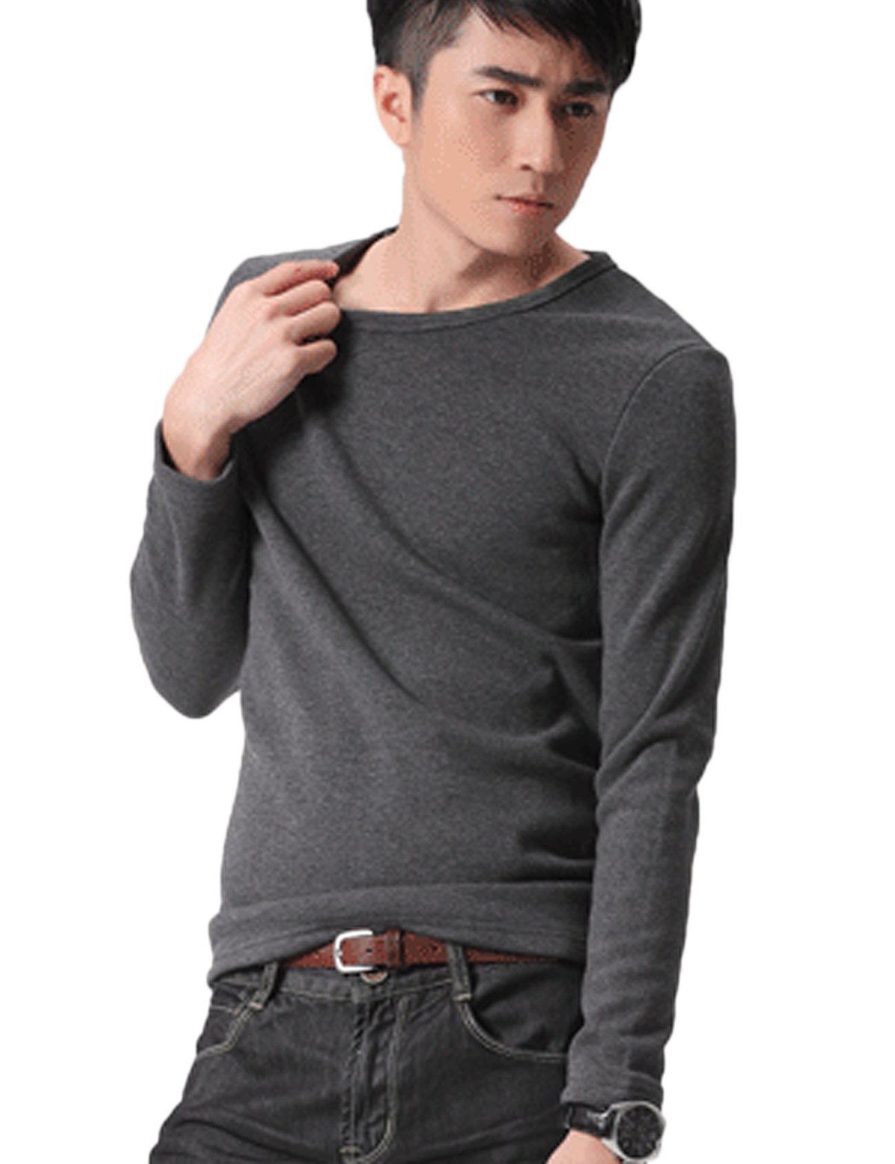 Men's Thermal Underwear Set - Warm Thick Cotton Long Sleeve Shirt & Pants for Cold Weather - Winter Base Layer for Skiing, Hiking & Outdoor Activities