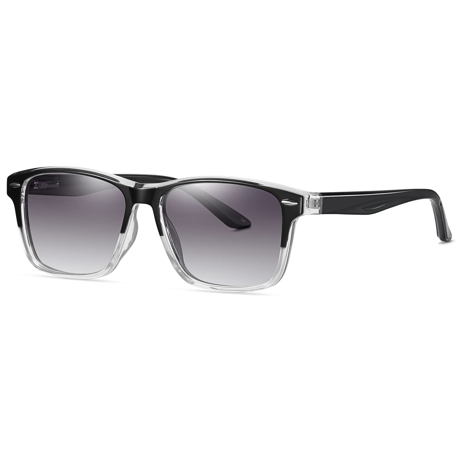 ANRRI Gradient Polarized Sunglasses for Men & Women - Retro Square UV Protection Sun Glasses with Spring Hinges - Perfect for Driving, Beach & Outdoor Activities