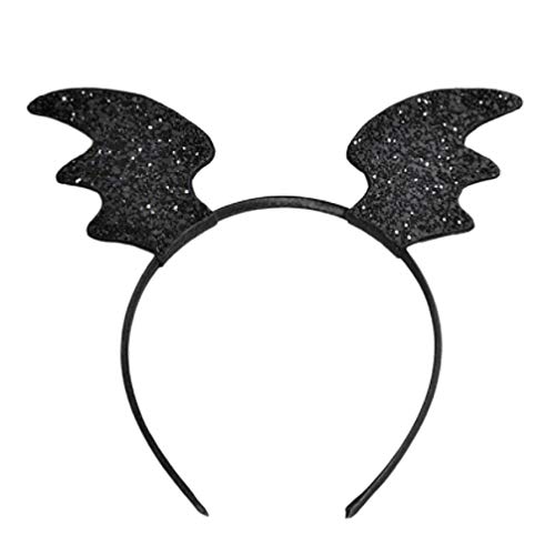 Lurrose 6pcs Halloween Headbands with Bat Wings - Gothic Hair Hoop Hairbands for Women & Kids - Perfect for Halloween Party, Cosplay, and Costume Accessories