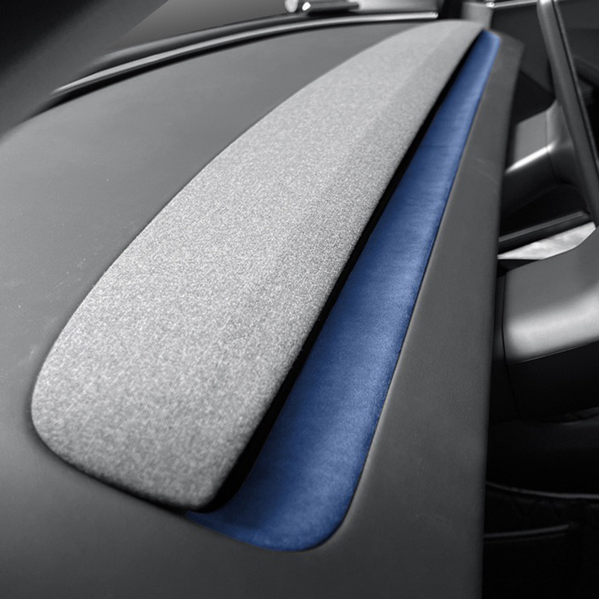 Tesla Alcantara Dash Trim Cover for 2024+ Model 3 Highland & 2025+ Model Y Juniper - Premium Interior Upgrade (2-Piece Set) - Perfect for Luxury Car Protection & Stylish Enhancement