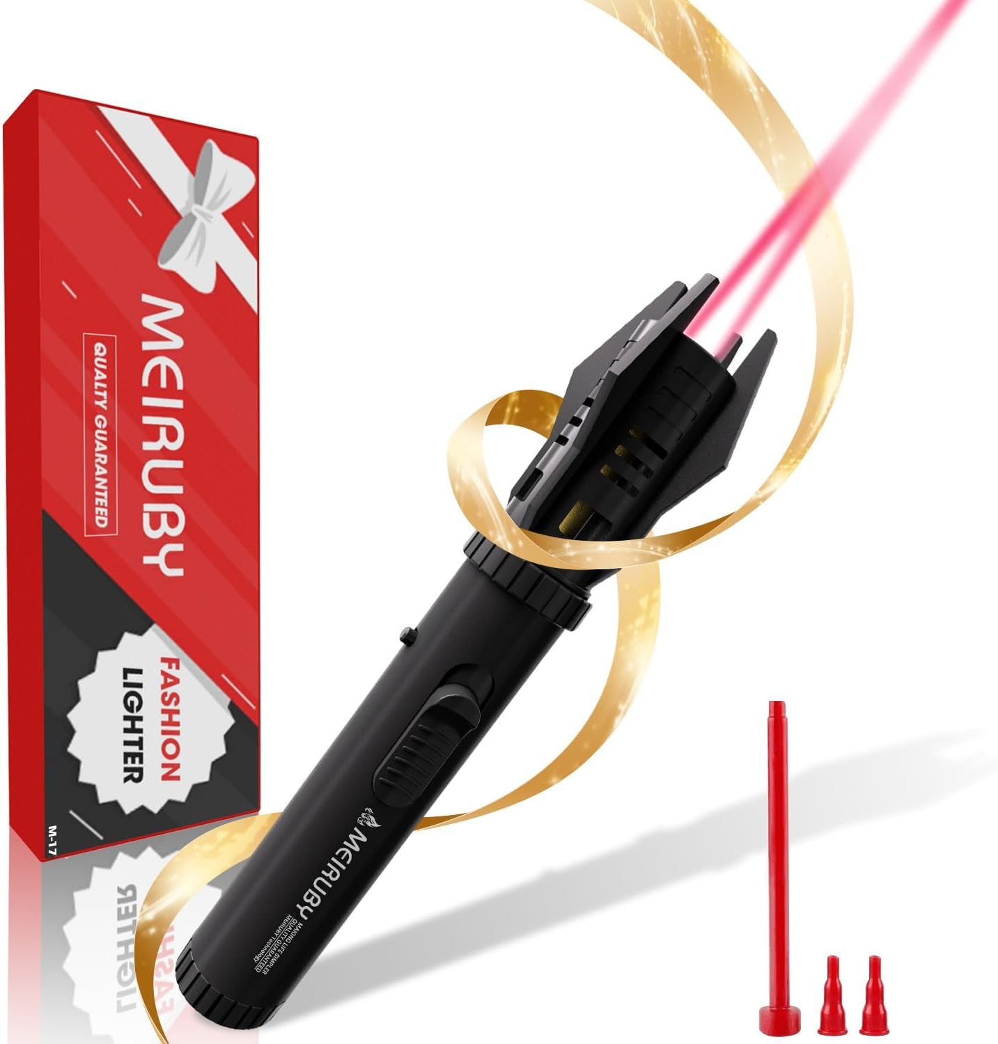 Valentine's Day Torch Lighter Gift Set for Men & Women - Lightsaber Butane Flame Lighter for Dad, Grandpa, Stepdad - Cool Birthday Gadgets for Him 2025 - Perfect for Camping, BBQ, Outdoor Adventures & Special Occasions