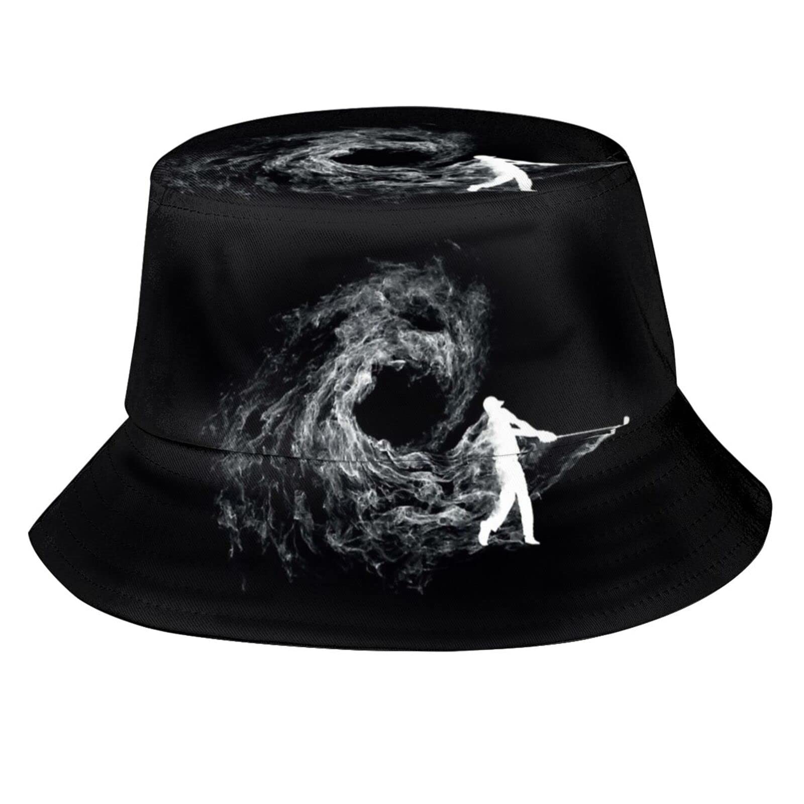 Funny Golf Pattern Bucket Hat - UV Protection Sun Hat for Men & Women - Cute Sporty Golf & Beach Cap for Summer Outdoor Activities, Fishing, Hiking, and Travel