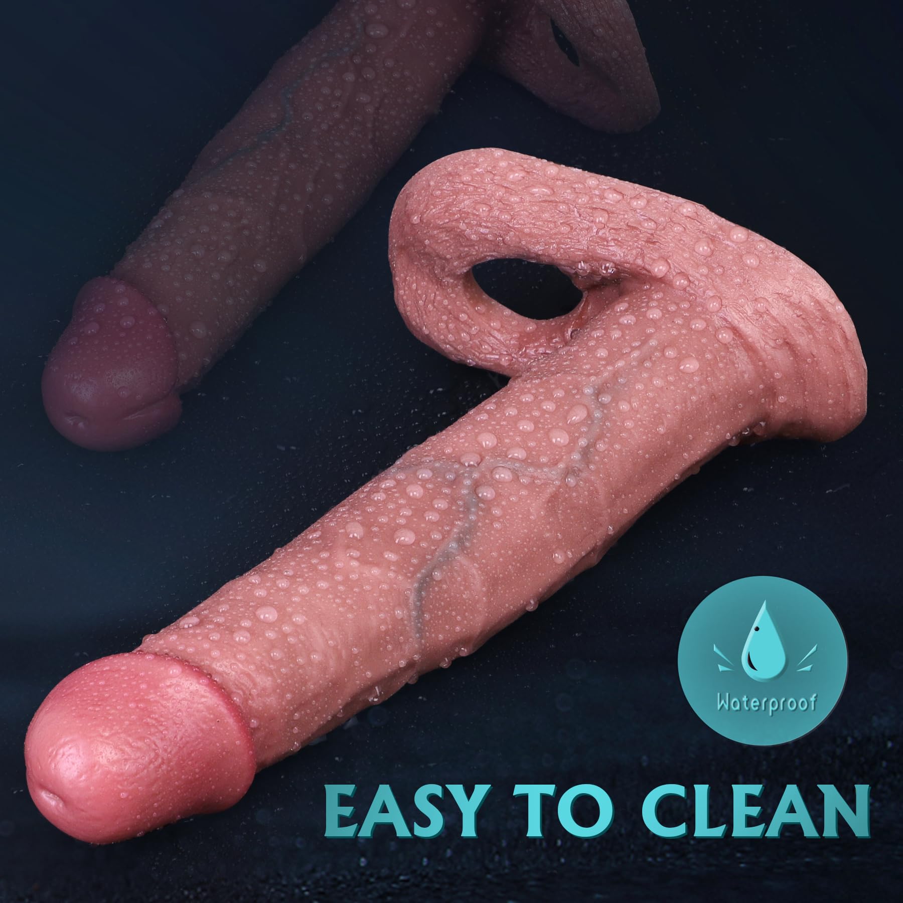 Ultra Realistic Silicone Penis Sleeve Extender - 3'' Lifelike Cock Sleeve with Penis Ring for Enhanced Pleasure, Handmade Male Masturbator for Couples & Solo Play, Perfect for Intimate Moments and Spicing Up Your Sex Life