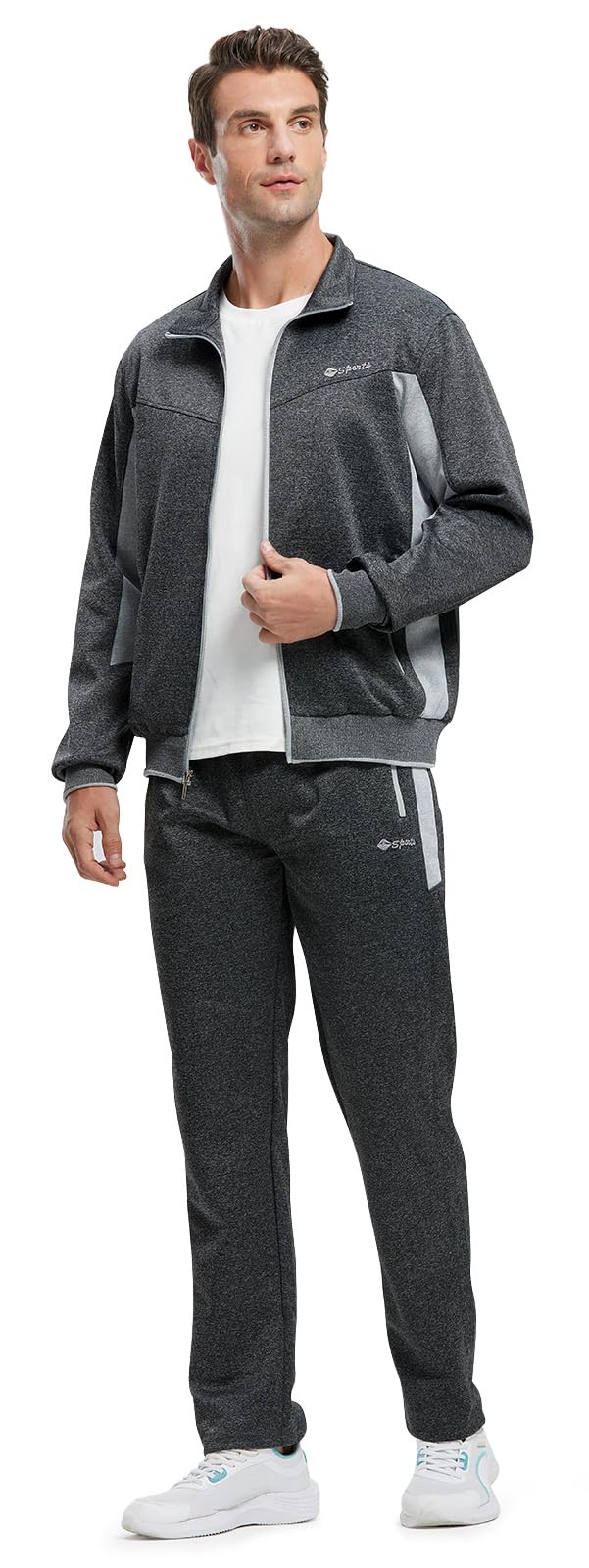 Rdruko Men's 2 Piece Tracksuit Set - Athletic Jogging Gym Activewear Sweatsuit for Running, Workout & Casual Wear | Lightweight Comfortable Sportswear for Men