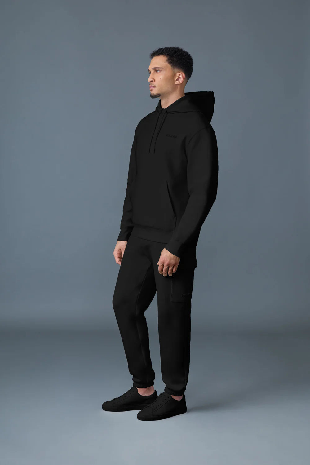 MACKAGE Kolton Double Face Jersey Logo Hoodie for Men & Women - Soft Fleece-Lined Pullover with Embroidered Logo - Perfect for Casual Wear, Gym & Outdoor Activities