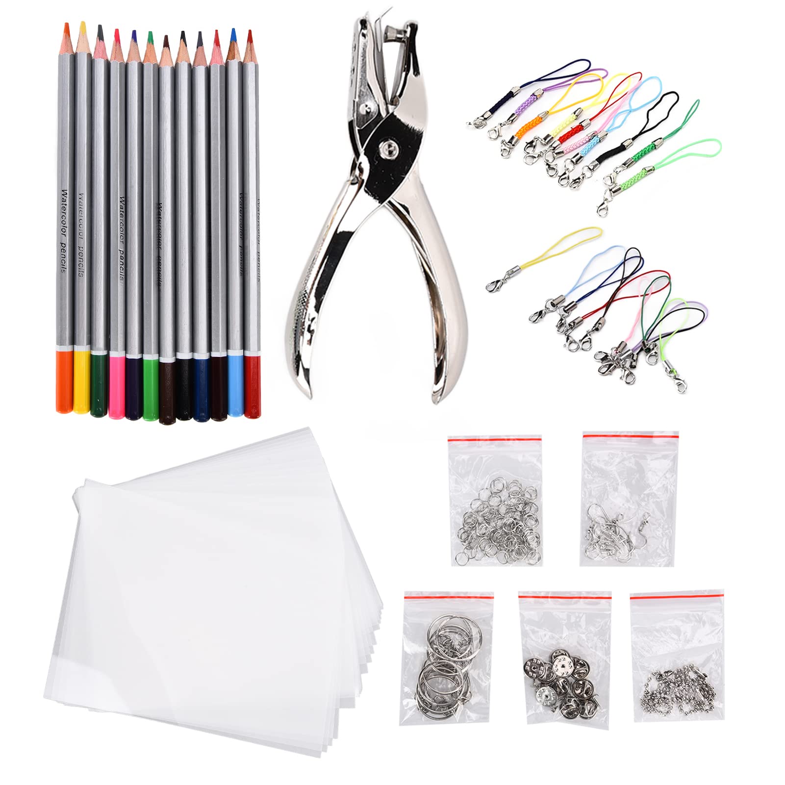 Premium Shrink Plastic Sheets Kit - 50 Pack Heat Activated Shrink Film for DIY Crafts, Keychains, Jewelry & Toys - Durable, Non-Toxic & Vibrant Colors - Perfect for Kids Art Projects & Creative Gift Making