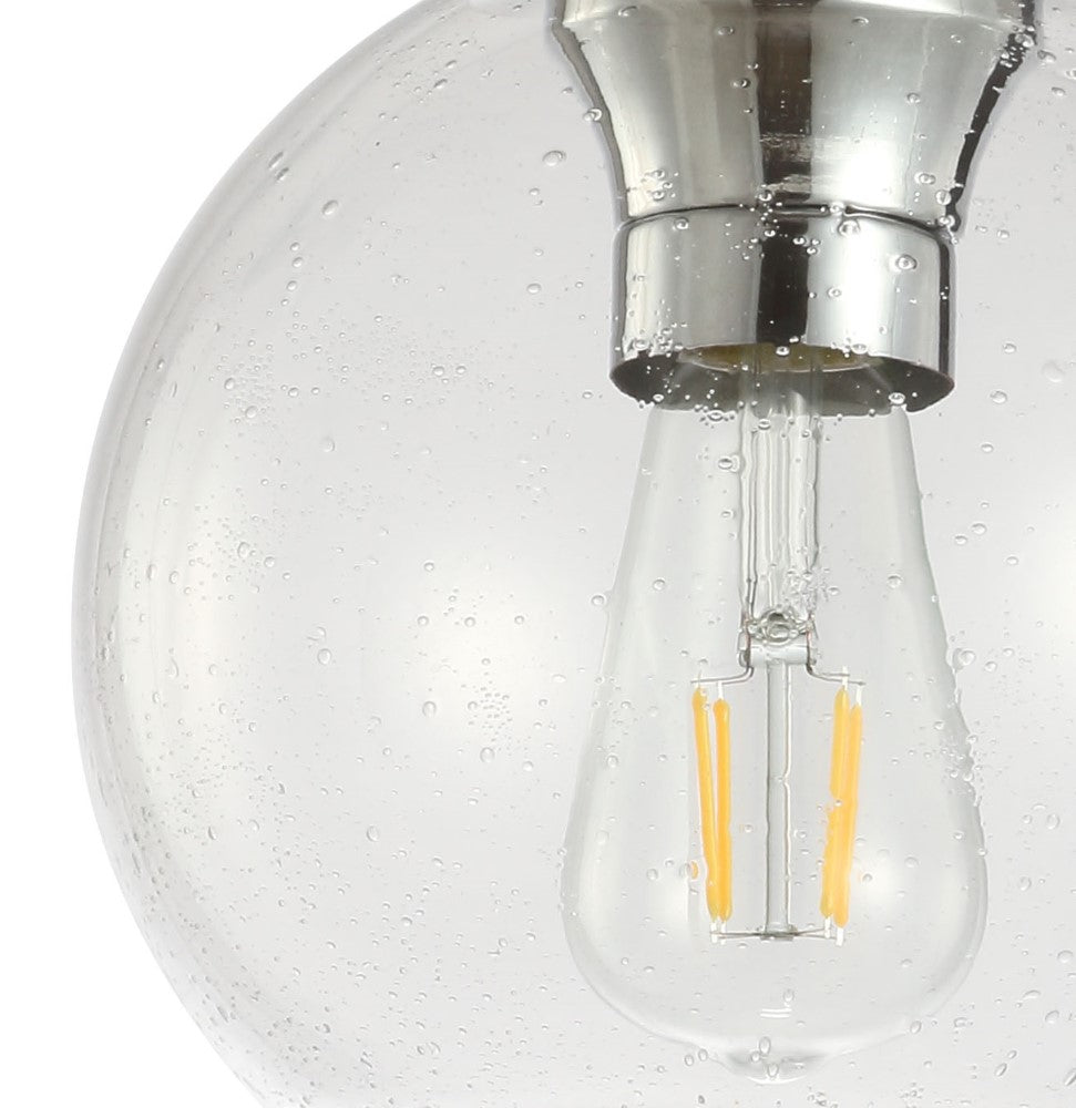 Atlas 7.75 Inch Modern LED Flush Mount Ceiling Light - Brushed Nickel & Glass Fixture for Bedroom, Kitchen, Hallway, or Closet Lighting