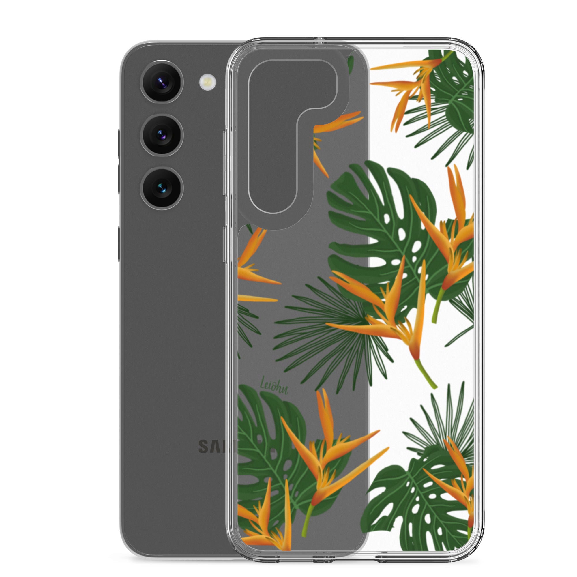 Vintage Paradise Clear Protective Case for Samsung Galaxy - Slim & Durable Phone Cover for Everyday Use & Travel