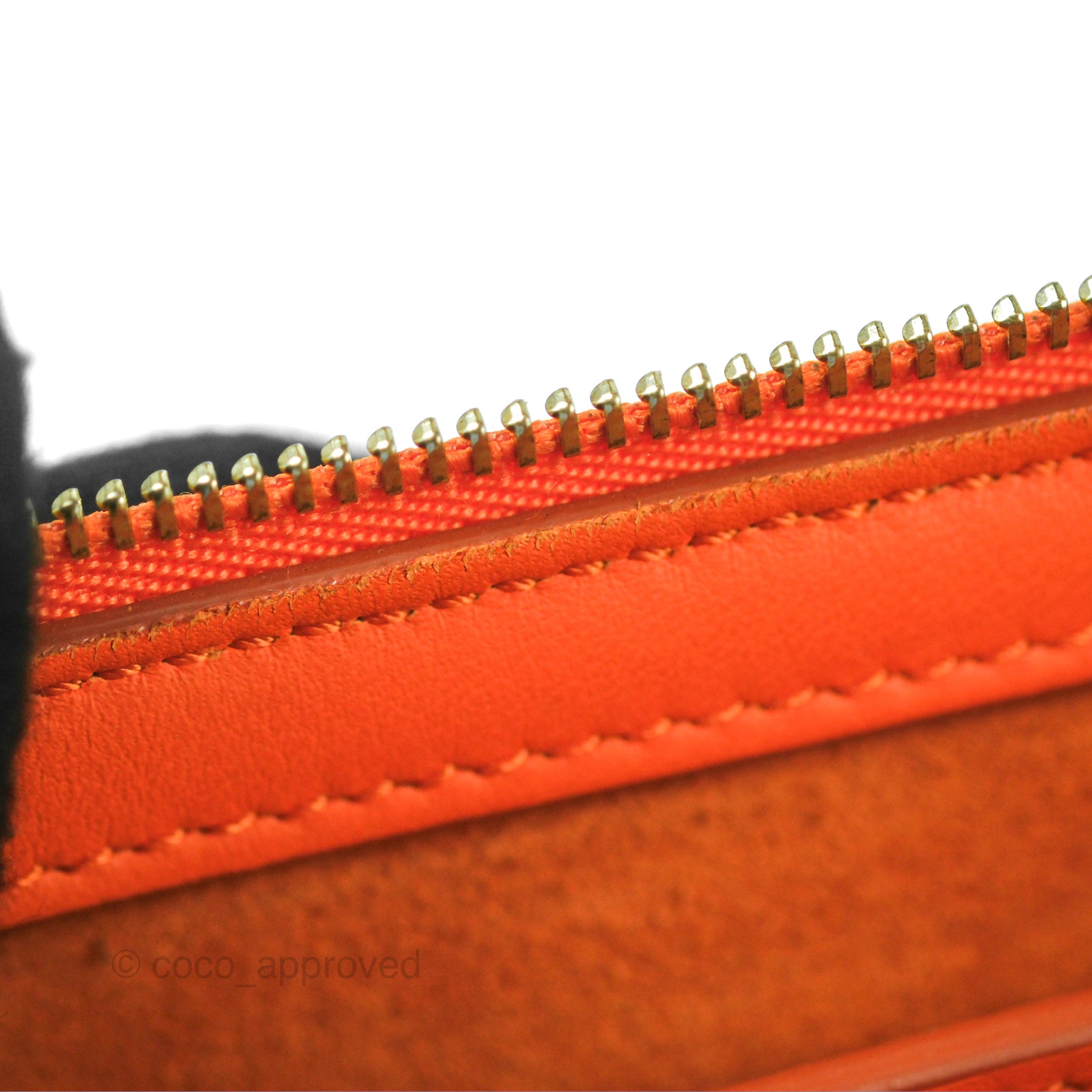 Celine Tri Fold Clutch on Chain - Orange Calfskin Leather Crossbody Bag for Women | Perfect for Evening Parties, Date Nights & Special Occasions