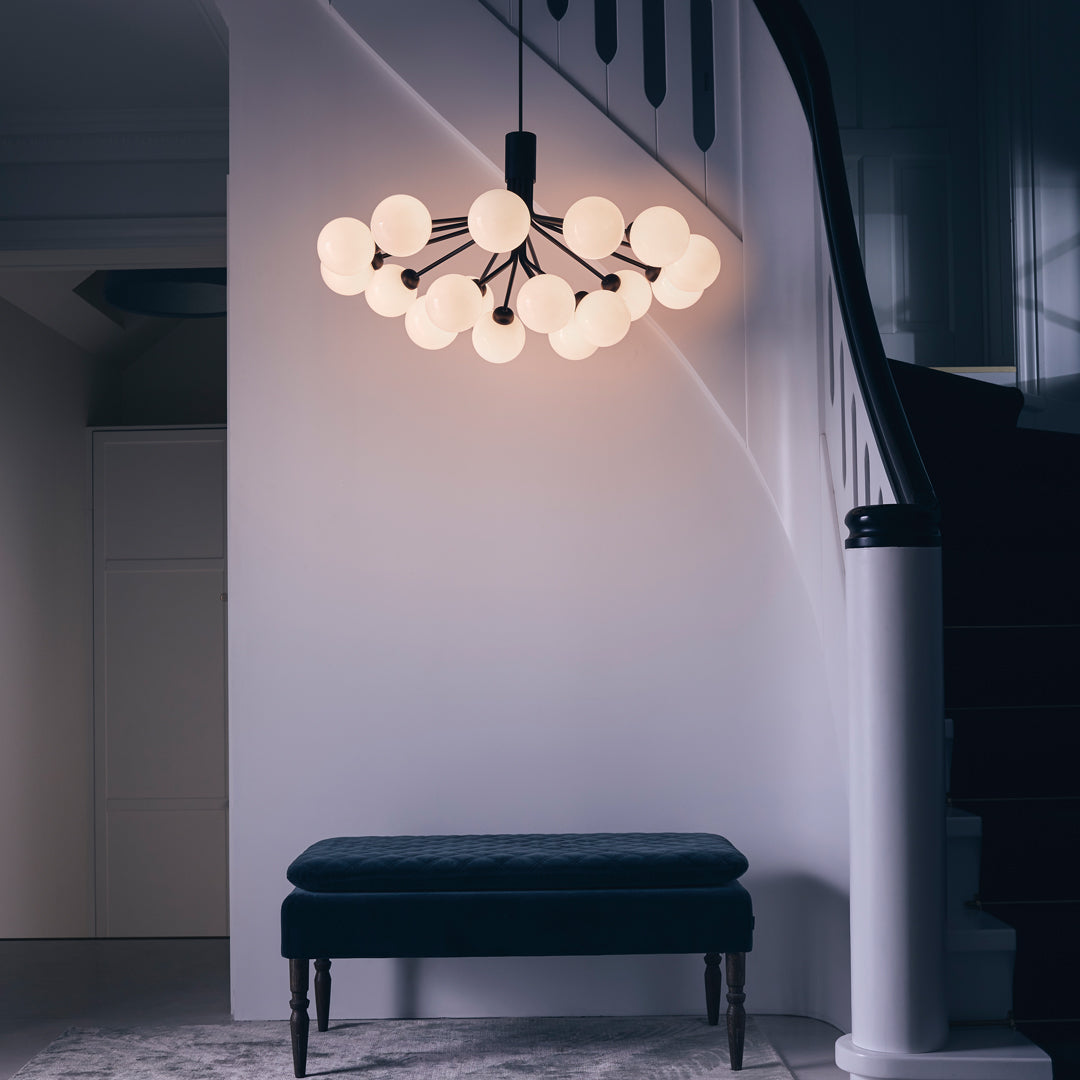 Apiales 18-Light Modern Crystal Chandelier - Elegant Dining Room Lighting Fixture for Home Decor | Perfect for Living Room, Bedroom, or Entryway