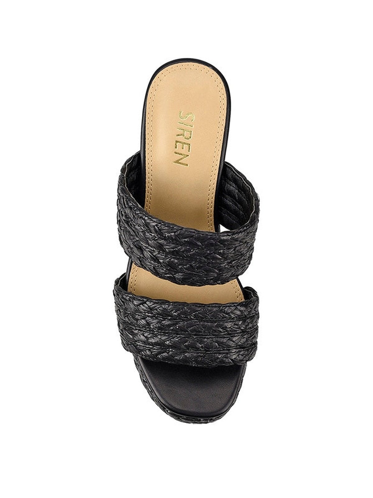 Mingus Black Raffia Platform Mules - Comfortable Women's Summer Slides for Beach, Pool & Casual Outings