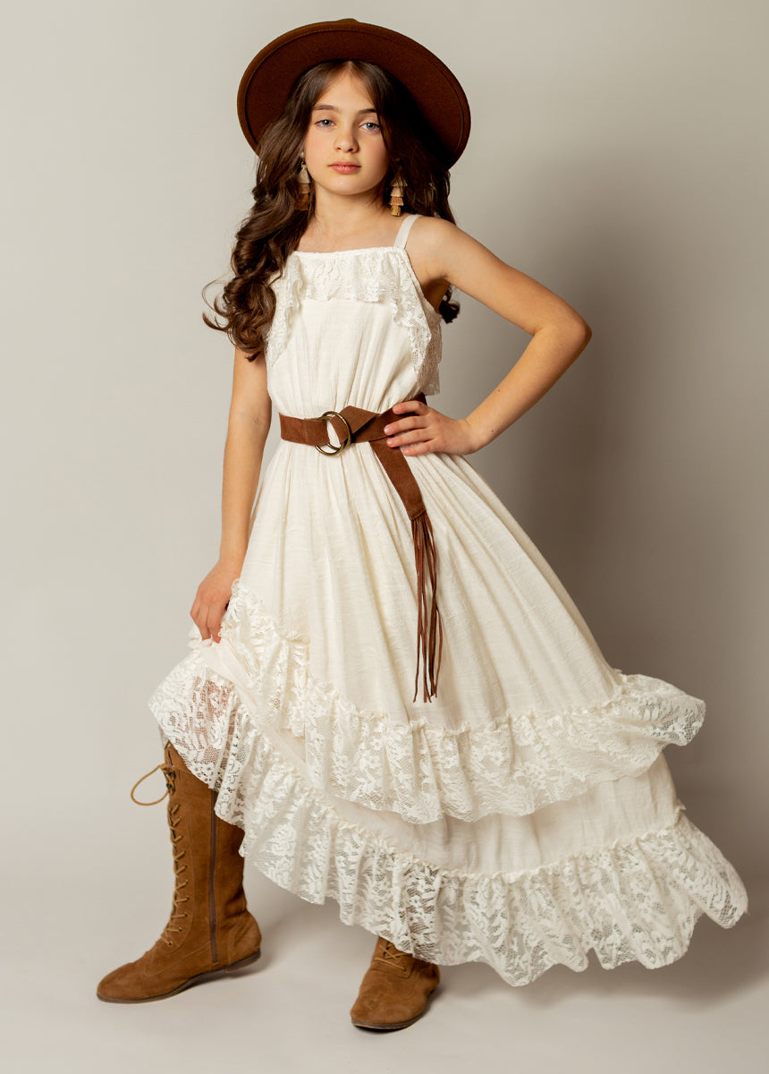 Cream Siti Dress for Women - Elegant Flowy Maxi Dress for Summer, Beach, Wedding & Special Occasions