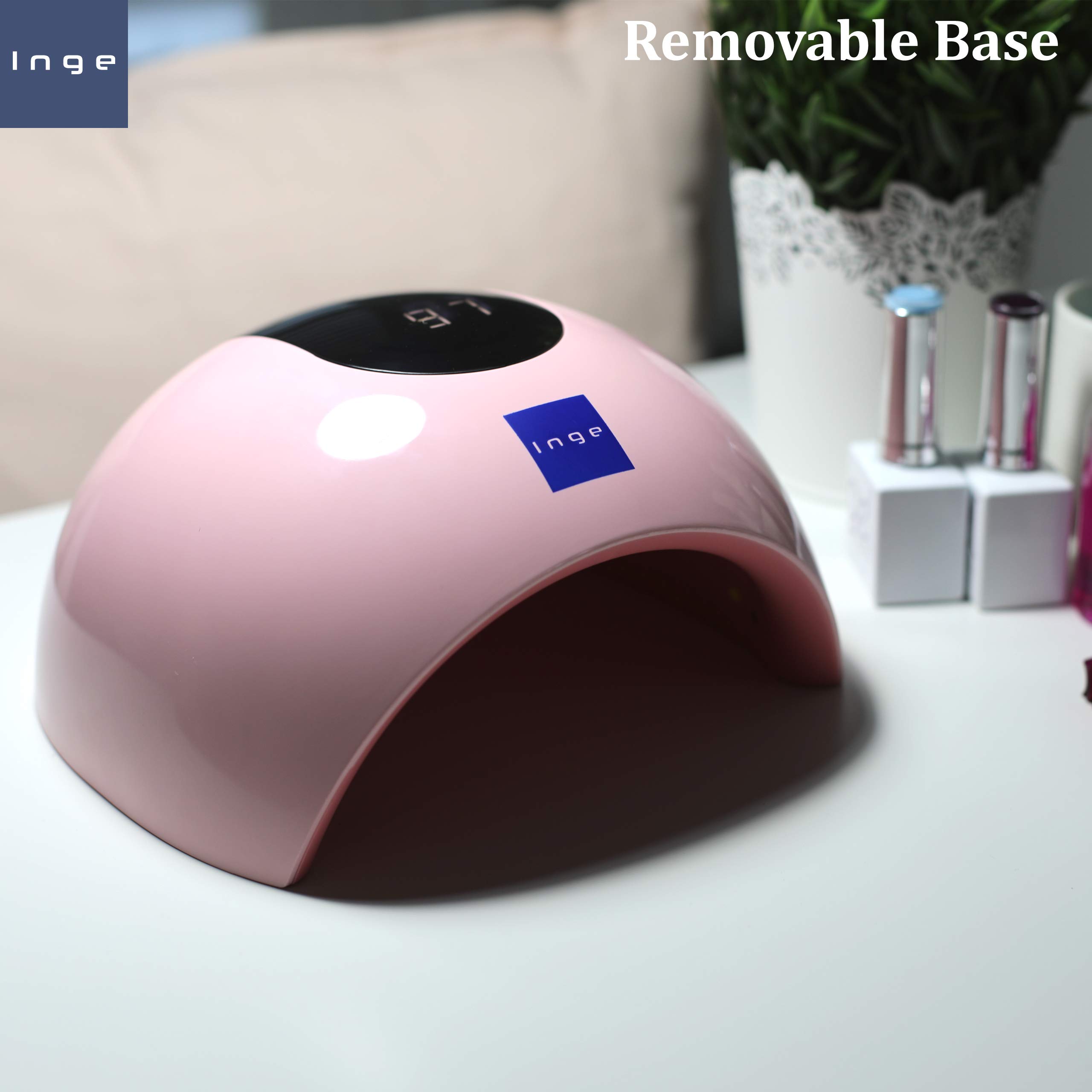 Professional 120W UV LED Nail Lamp with 3 Timer Settings & Auto Sensor - Pink Gel Nail Dryer for Salon & Home Manicure | Perfect for Gel Polish Curing & Nail Art Design