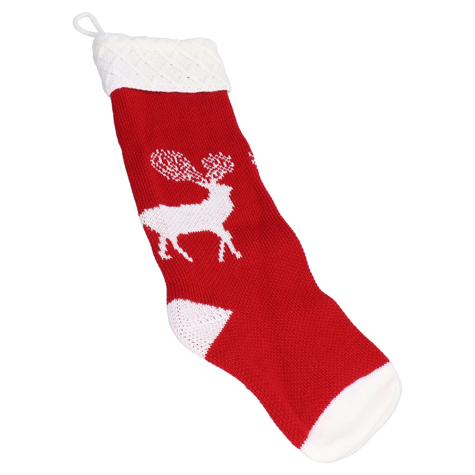 Acrylic Christmas Stocking - Durable Hanging Holiday Decor for Home, Hotel, and Restaurant (Red) - Perfect for Fireplace, Wall, and Door Decoration