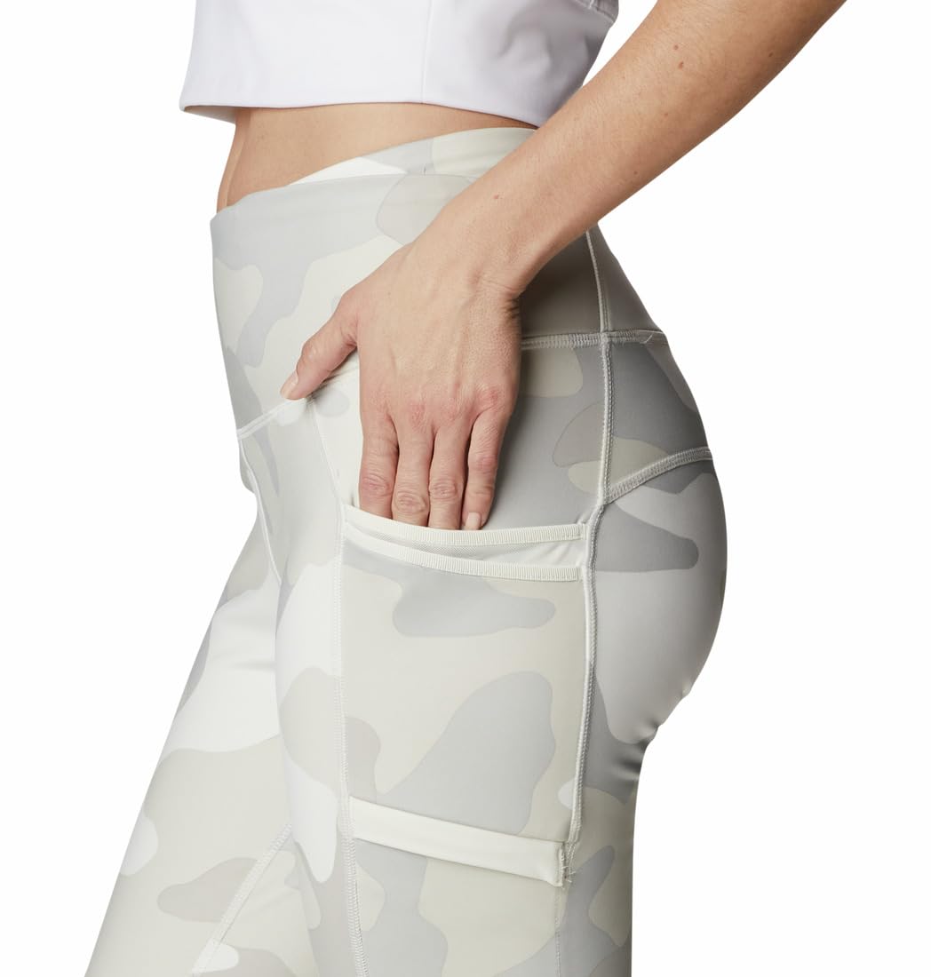 Columbia Women's Windgates™ II Leggings - Chalk Mod Camo Print, Small - Moisture-Wicking Hiking & Yoga Pants for Outdoor Activities