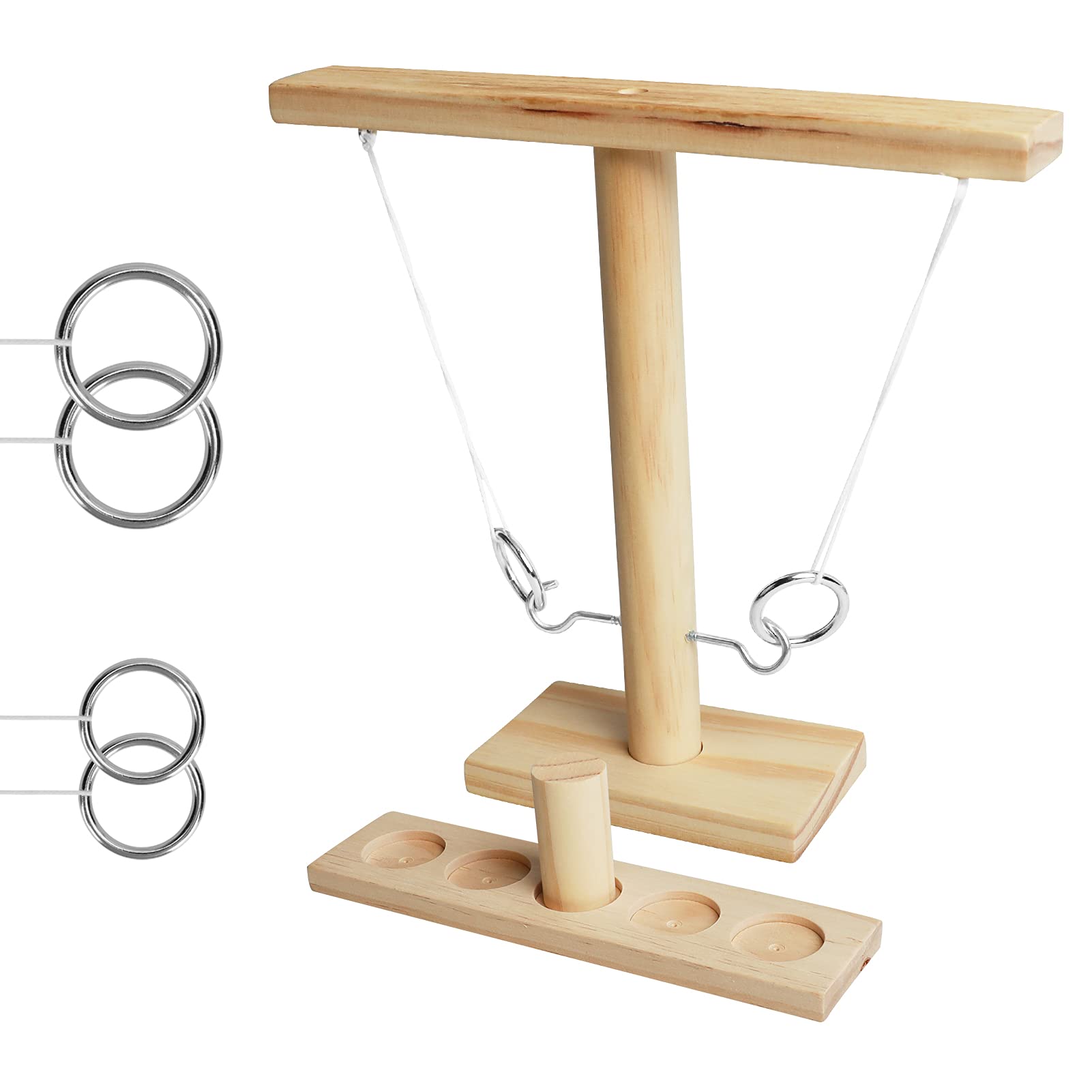 Hook & Ring Toss Game for Adults & Kids - Indoor Outdoor Party Fun
