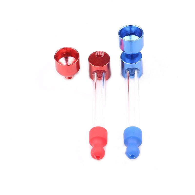 88MM Glass Pipe for Smoking - Handmade Metal Silicone Tobacco Pipe | Portable Smoking Accessories for Travel, Camping & Outdoor Use