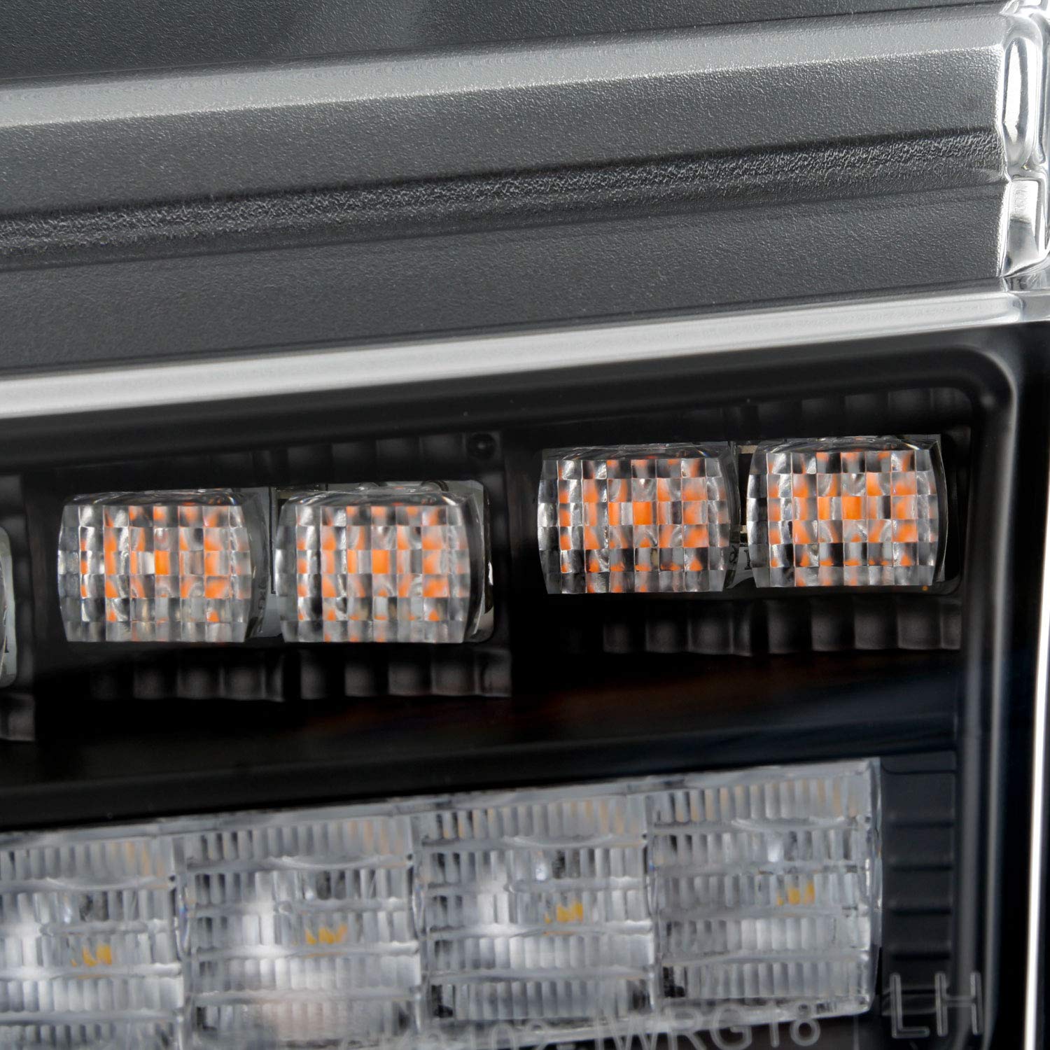 AKKON Full LED Sequential Turn Signal & Parking Lights for 2018-2023 Jeep Wrangler (JL) - Black Bumper Light Pair (Left+Right) | Halogen Replacement | Off-Road & Night Driving Enhancement