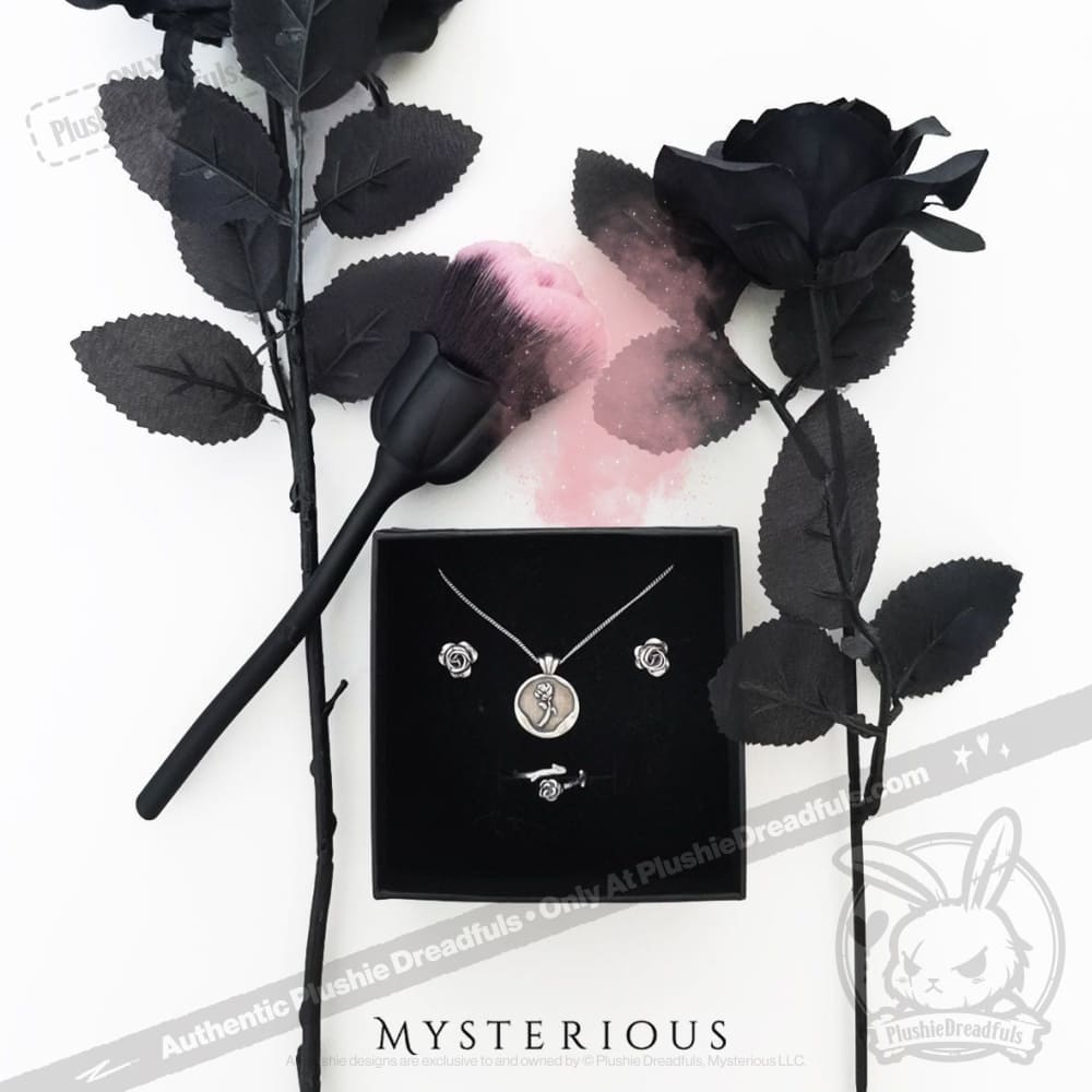 Wild Rose Jewelry Set - Sterling Silver Rose Necklace & Earrings for Women, Romantic Floral Gift for Her - Perfect for Valentine's Day, Anniversary & Special Occasions