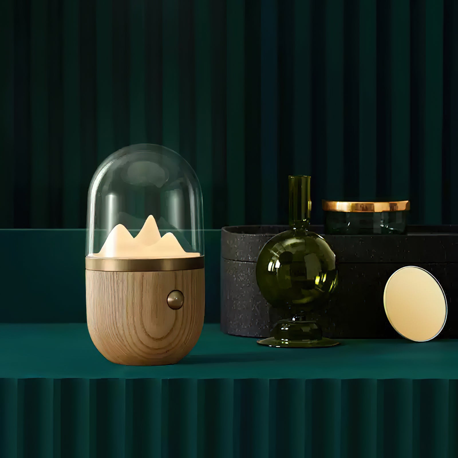 Mountain Peak Night Table Lamp - Modern LED Bedside Lamp with Touch Control, Warm White Light for Bedroom, Living Room, and Office Decor - Perfect for Reading, Relaxing, and Creating Cozy Ambiance