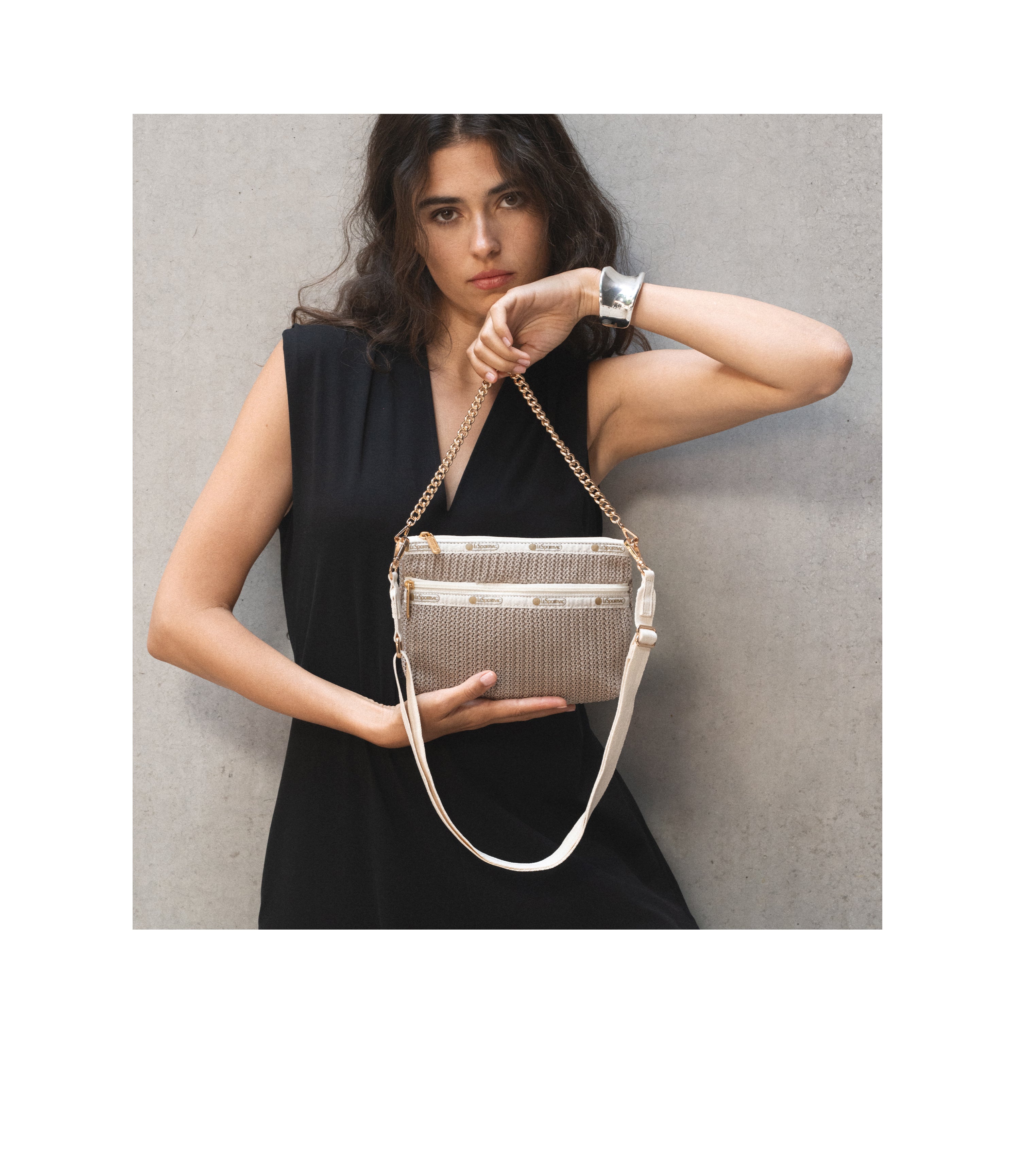 Elegant Chain Crochet Clutch Bag for Women - Boho Handbag with Adjustable Strap - Perfect for Parties, Weddings & Evening Events