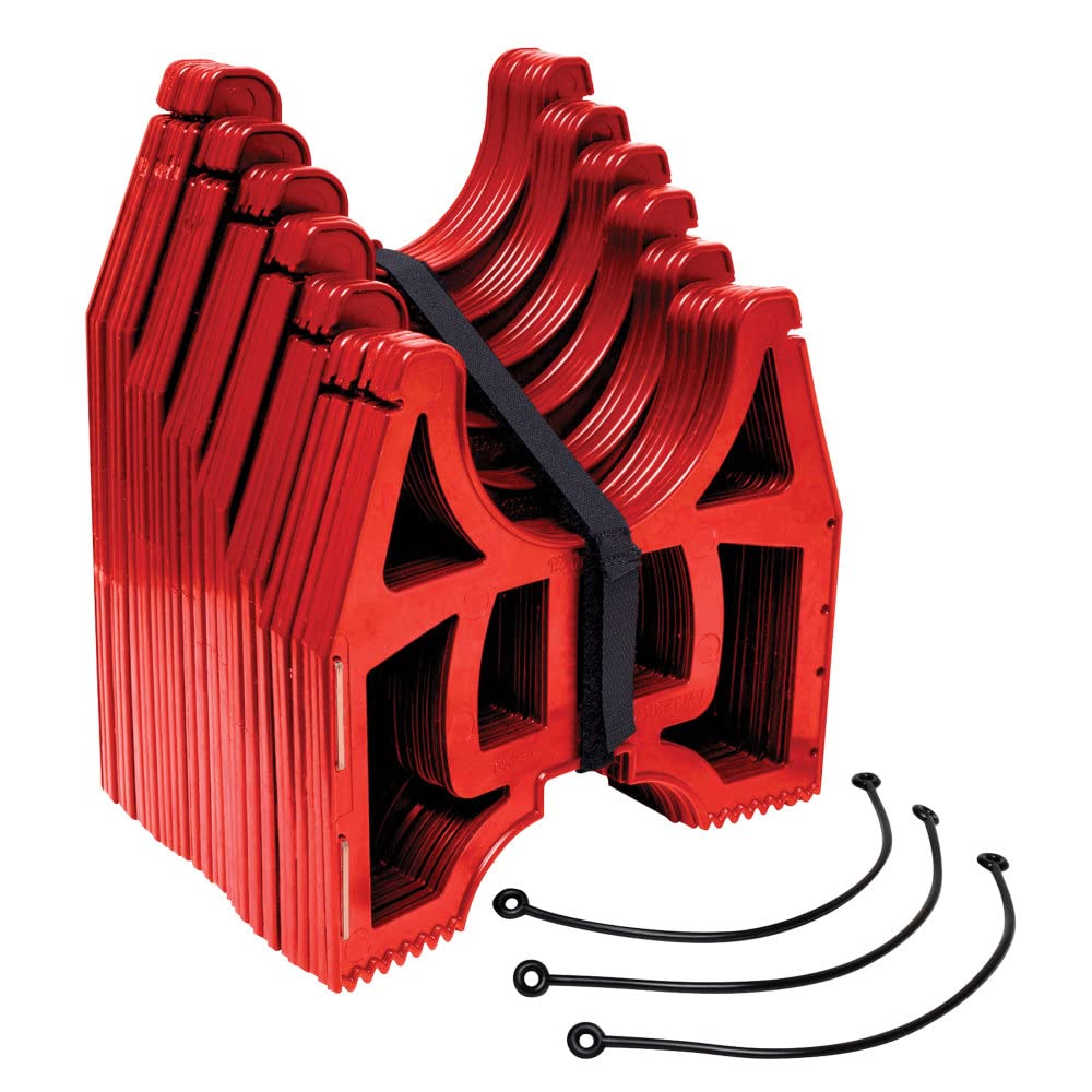 Valterra S1500R Slunky RV Sewer Hose Support - 15 Foot Heavy Duty Drainage Hose Holder for Campers & RVs, Red - Perfect for RV Waste Water Drainage and Camping Sewer System Setup