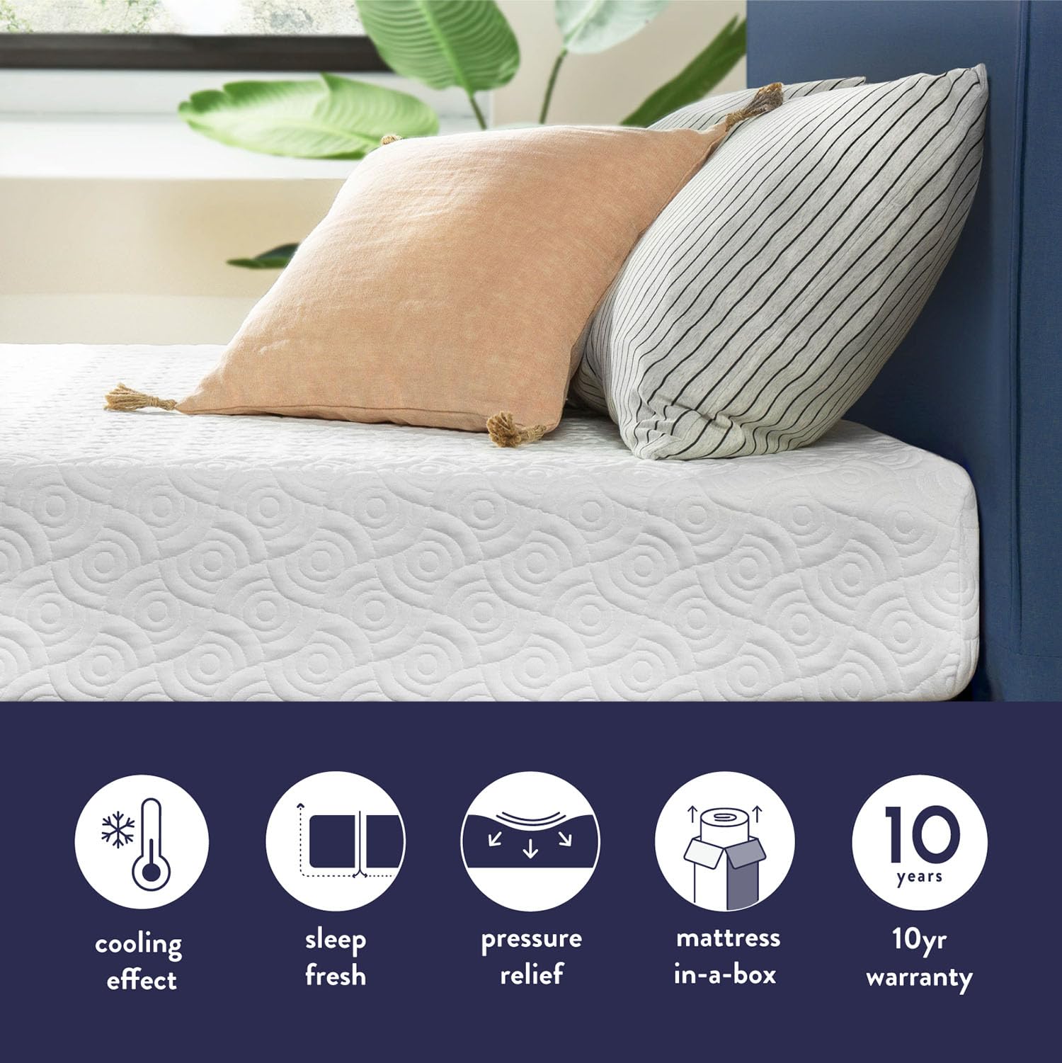 Best 11 Inch Signature Gel Memory Foam Mattress - Cooling Gel Infusion, Twin Size for Bedroom & Guest Room - Pressure Relief & Temperature Regulation