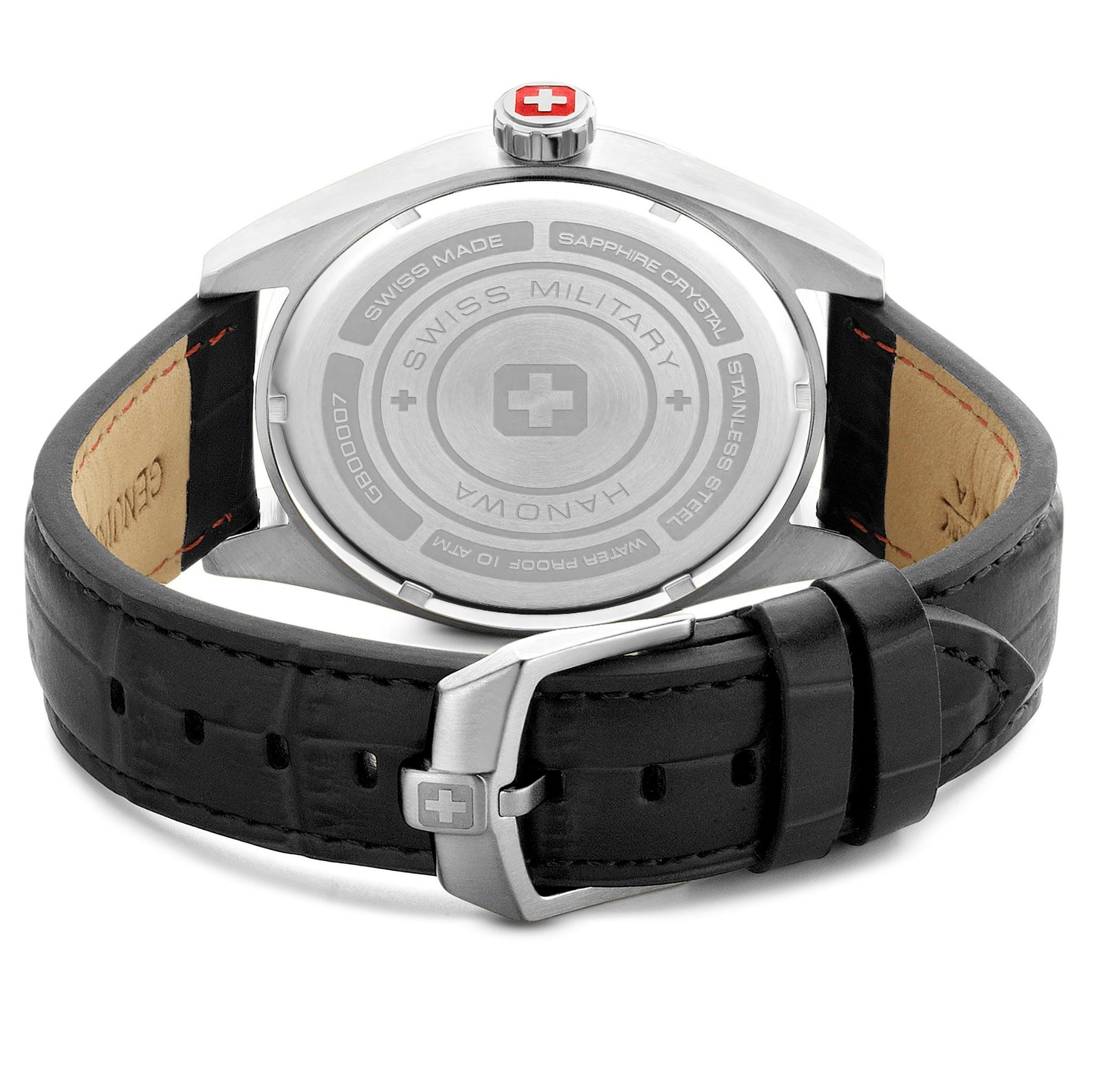 Swiss Military Hanowa Men's Leather Strap Watch - Stylish & Durable for Daily Wear
