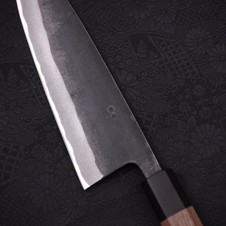 Premium Santoku Knife - Blue Steel #2 Hon Kurouchi with Walnut Handle - 190mm Japanese Chef Knife for Slicing, Dicing & Chopping - Perfect for Home Cooks & Professional Chefs