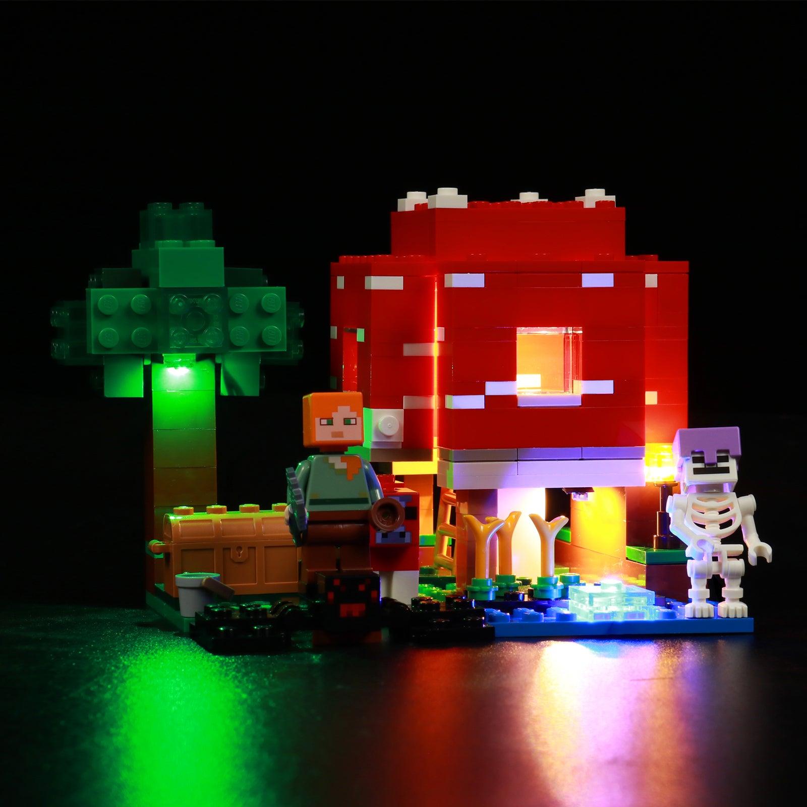 LEGO Minecraft Mushroom House 21179 Light Kit - DIY Lighting Set for LEGO Building Blocks - Perfect for Night Display & Gaming Room Decor