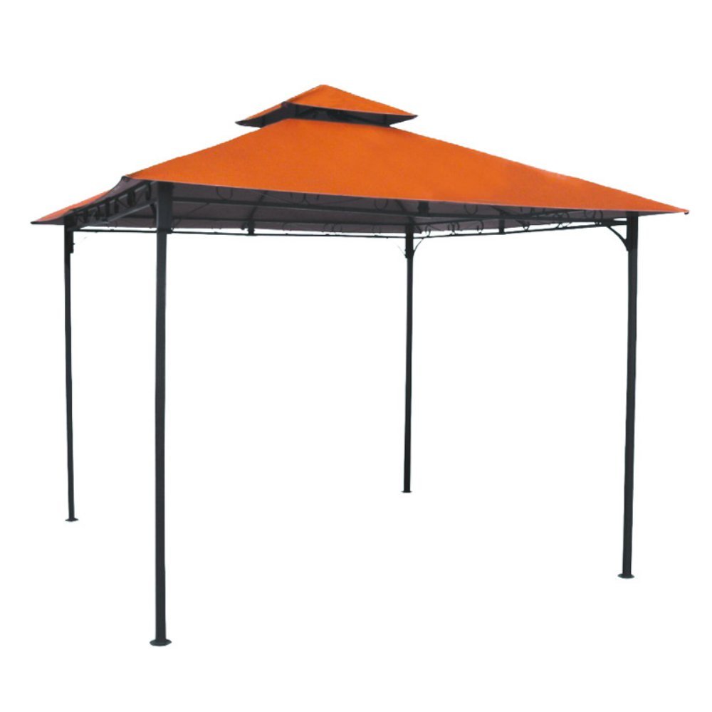 Square Vented Canopy Gazebo - Outdoor Patio Furniture with UV Protection for Backyard, Garden, and Poolside Relaxation