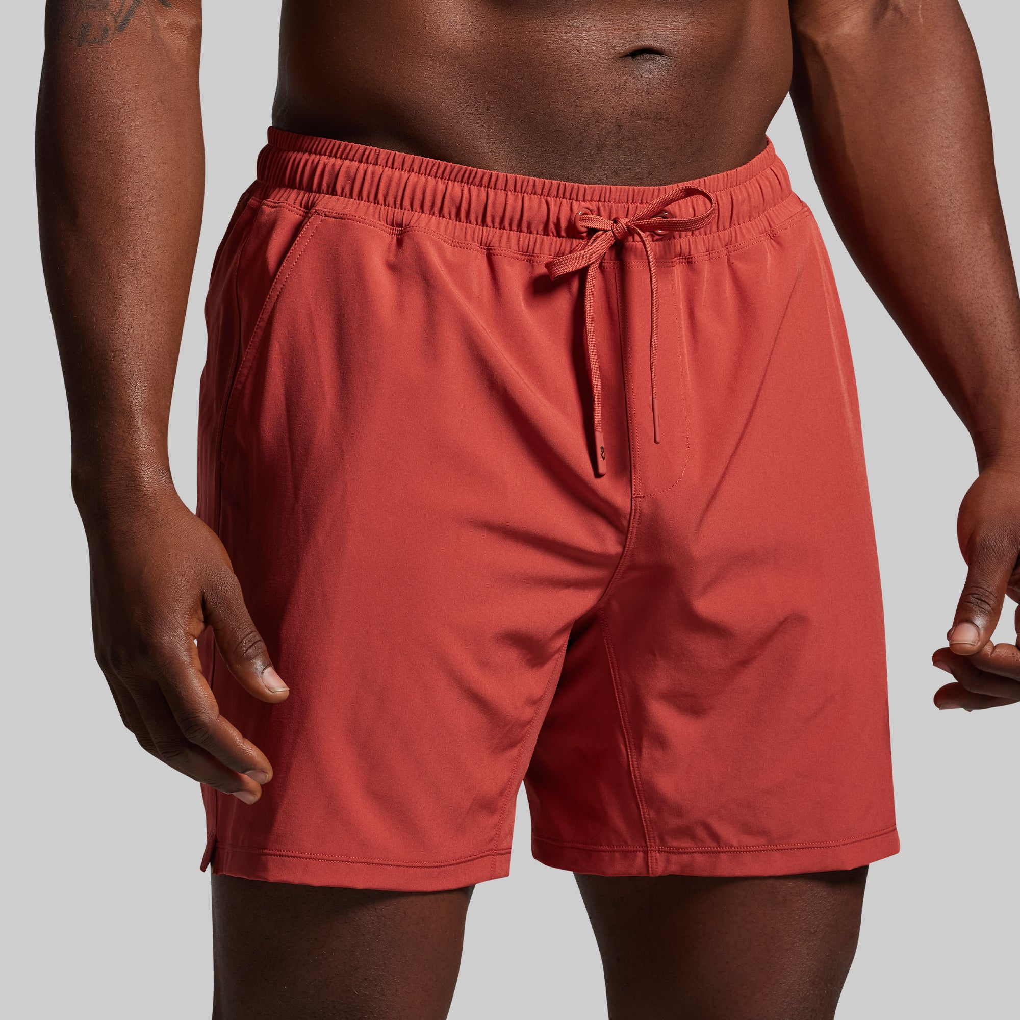 Peak Short (Brick) - High-Quality Men's Casual Shorts for Outdoor Activities, Hiking, and Summer Wear
