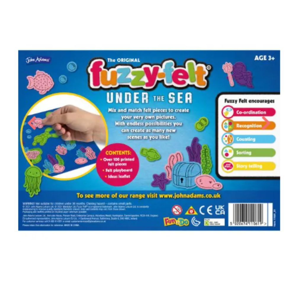 Fuzzy Felt Under the Sea Ocean-Themed Felt Board Set for Kids - Perfect for Storytelling, Classroom Activities & Sensory Play