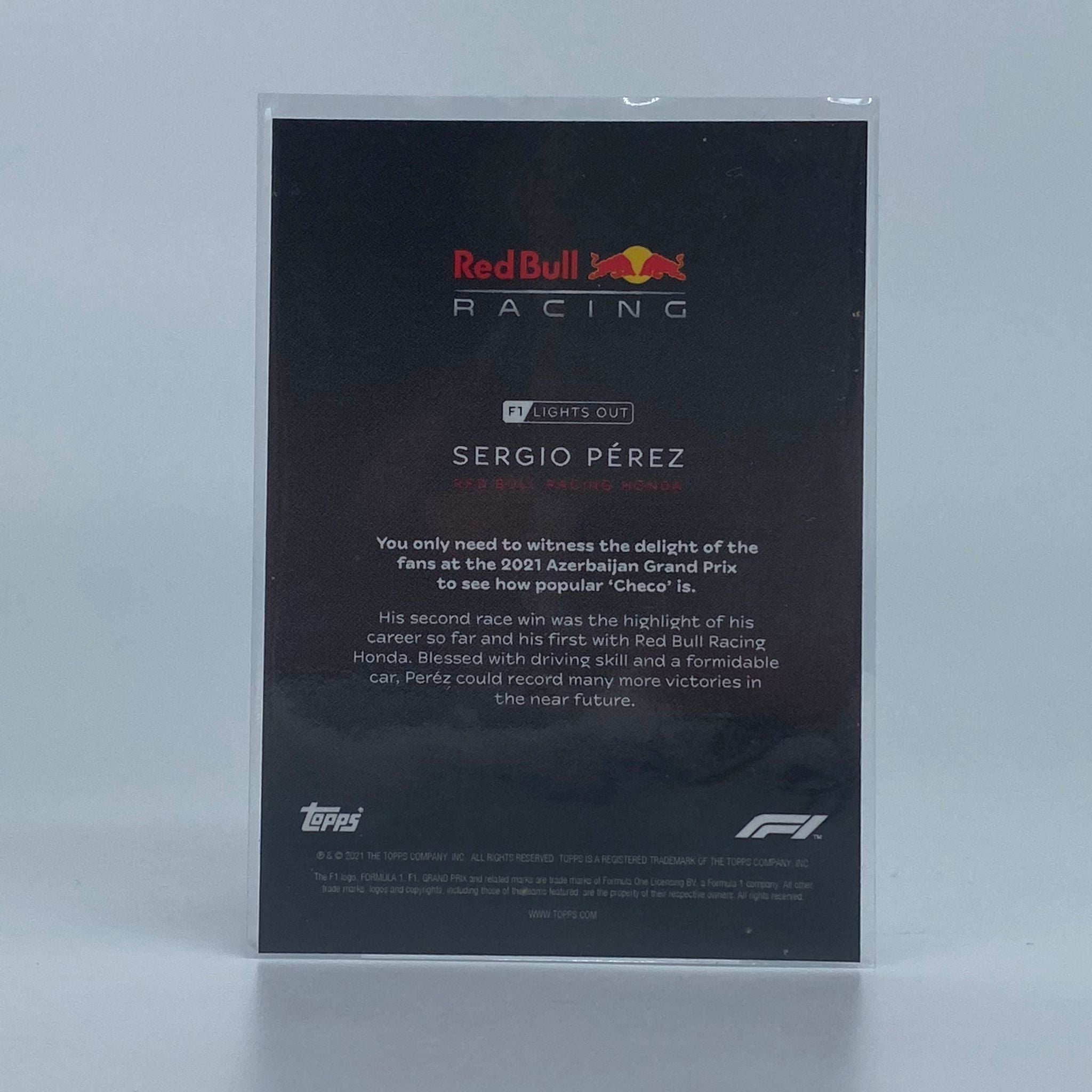 Sergio Perez 38/50 F1 Racing Driver Aqua Parallel Trading Card - Perfect for Collectors, Fans, and Sports Memorabilia Enthusiasts