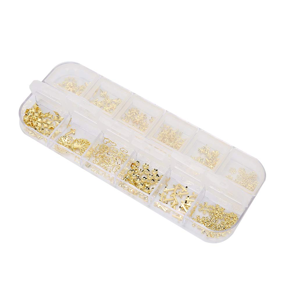 Shiny Alloy Nail Art Decorations - Metallic Manicure Tools for Nail Design | Perfect for DIY Nail Art, Salon & Home Use