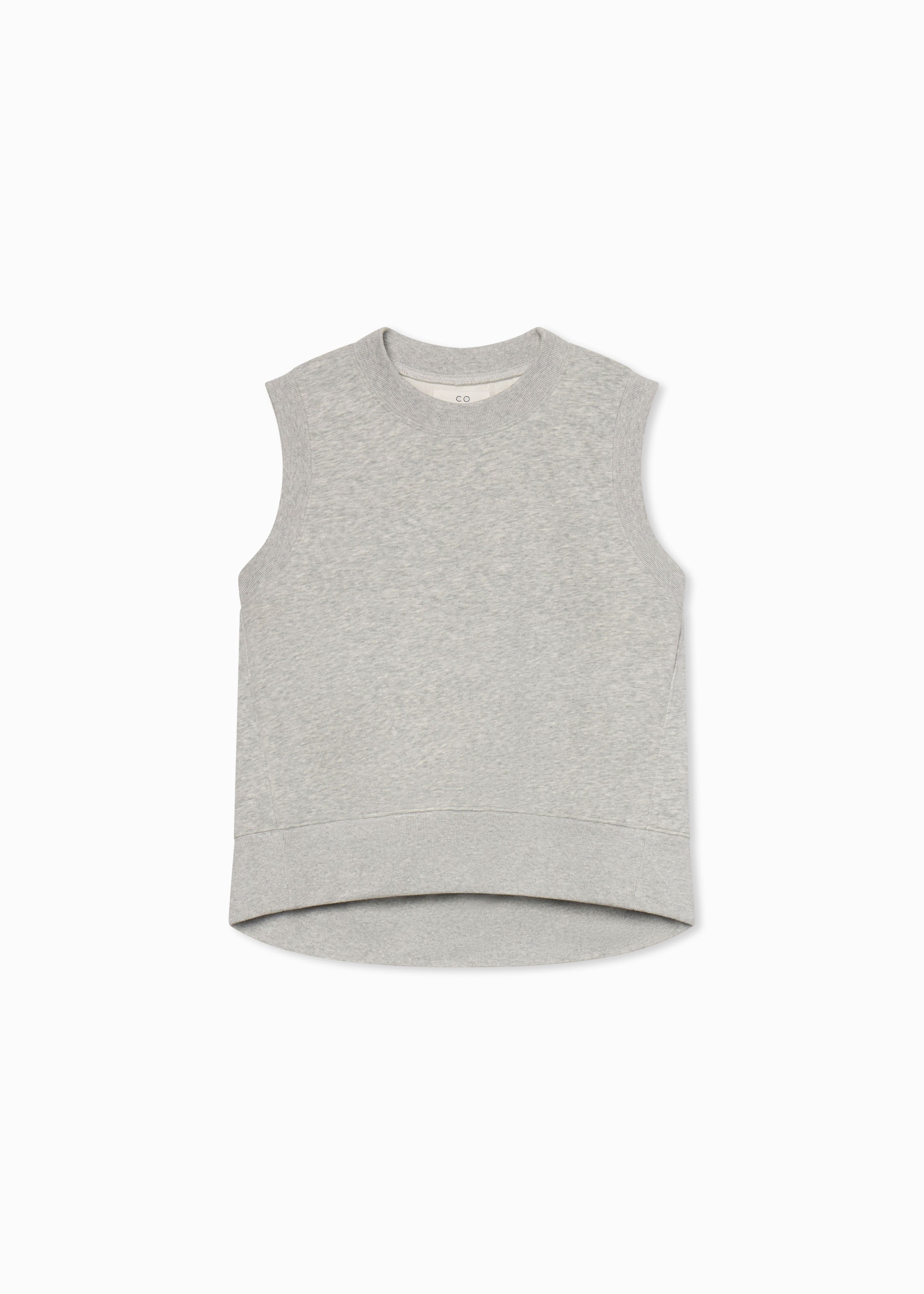 Women's Sleeveless Scuba Hoodie - Heather Grey Pullover for Gym, Yoga & Casual Wear | Lightweight Summer Workout Top